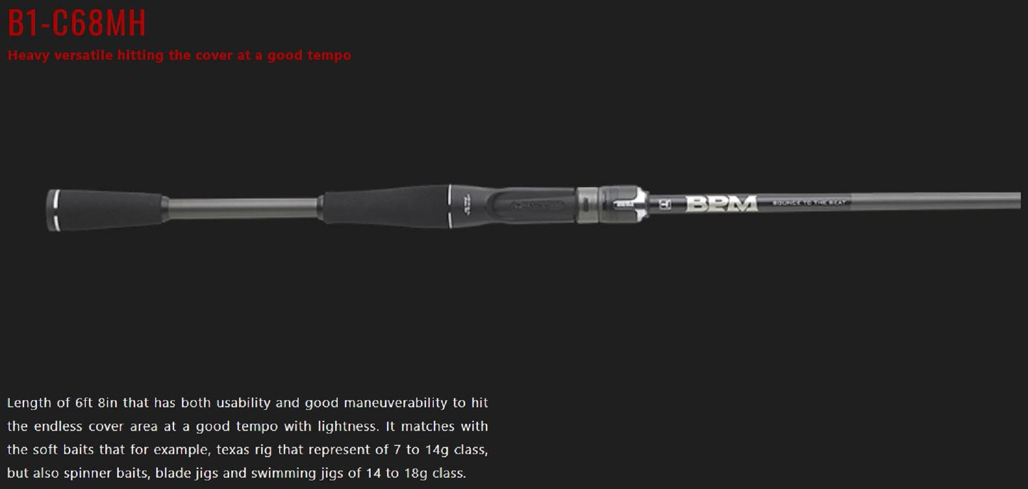 Sale Jackall Rod Baitcast BPM 21 B1-C68MH (3713)