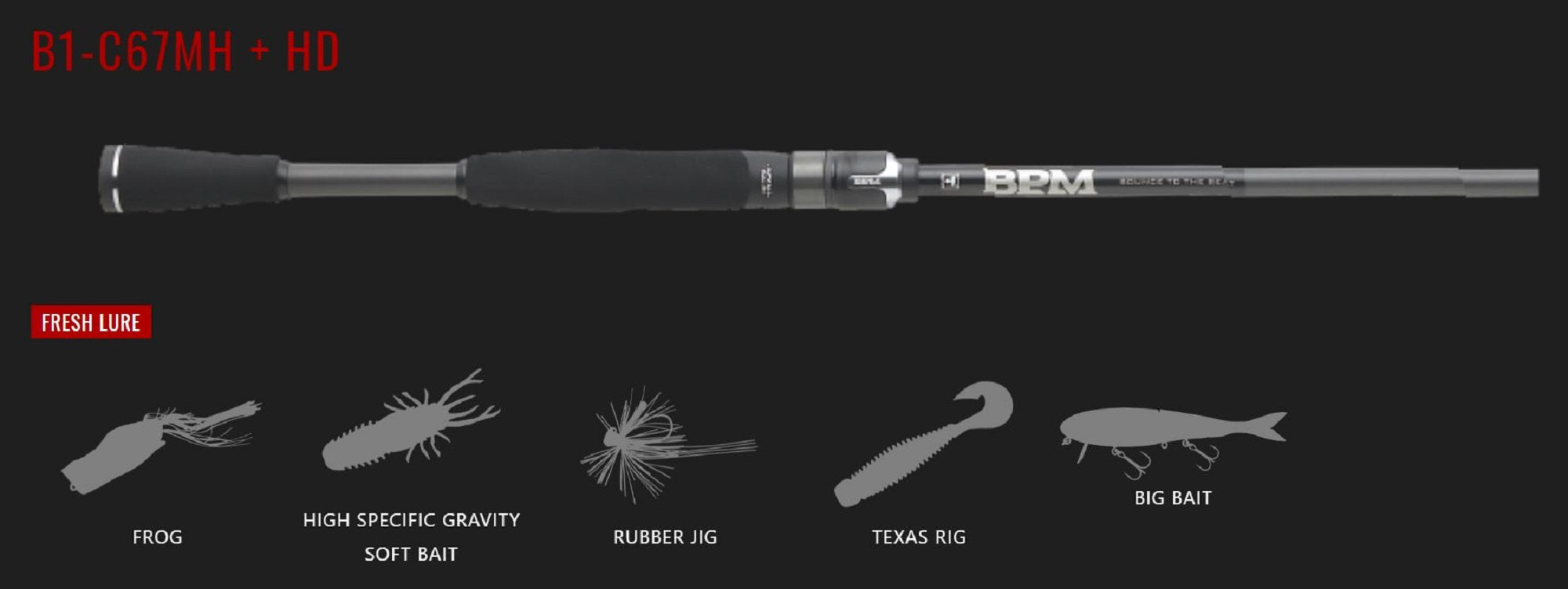 Jackall Rod Baitcast BPM 21 B1-C67MH+HD (3744)