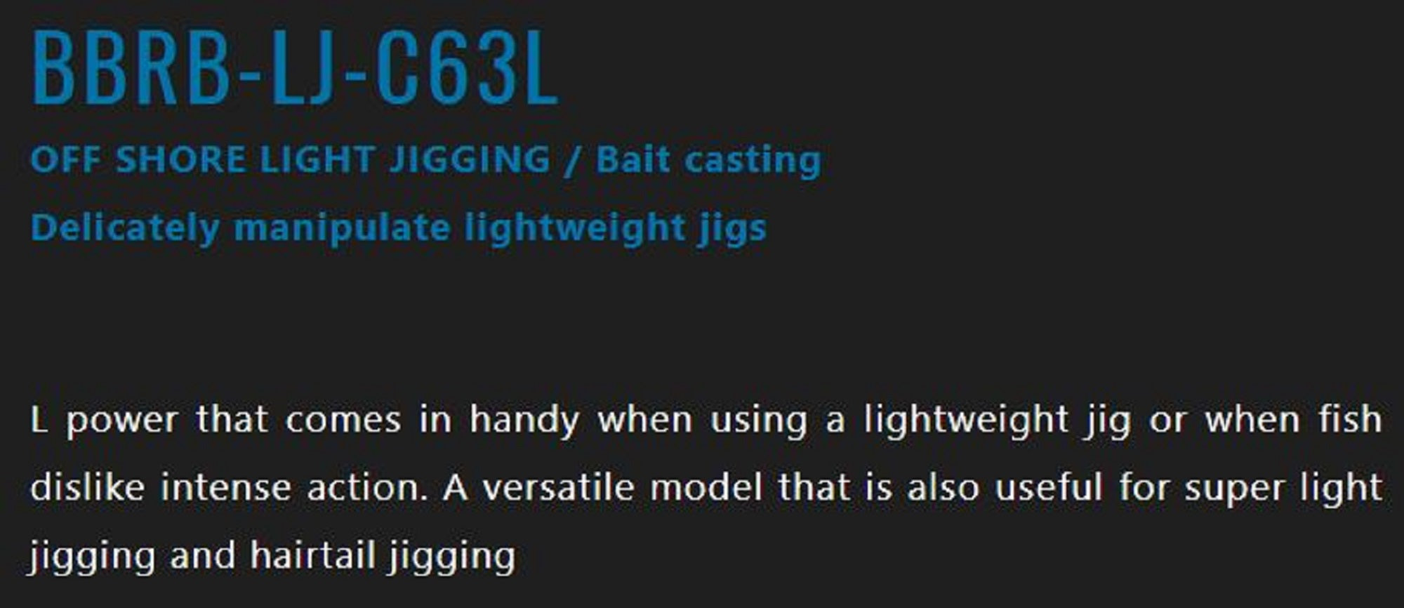 Jackall Rod Baitcast Bambluz BBRB-LJ-C63L (0124)