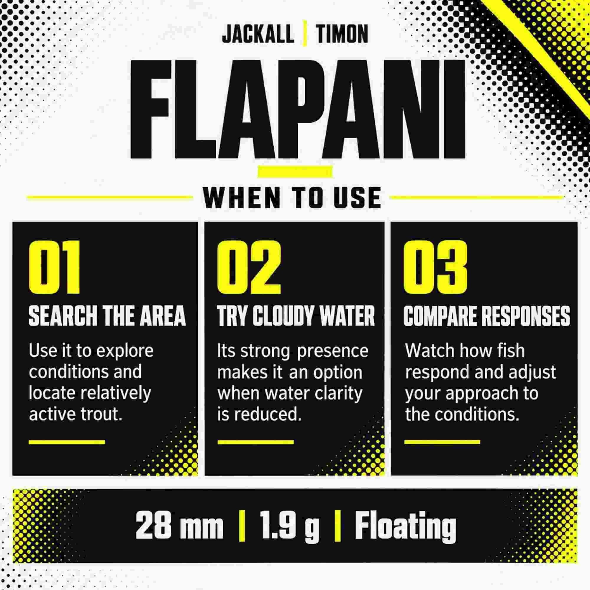 Jackall Timon Flapani 28 mm Floating Lure Shobokure Glow (5105)