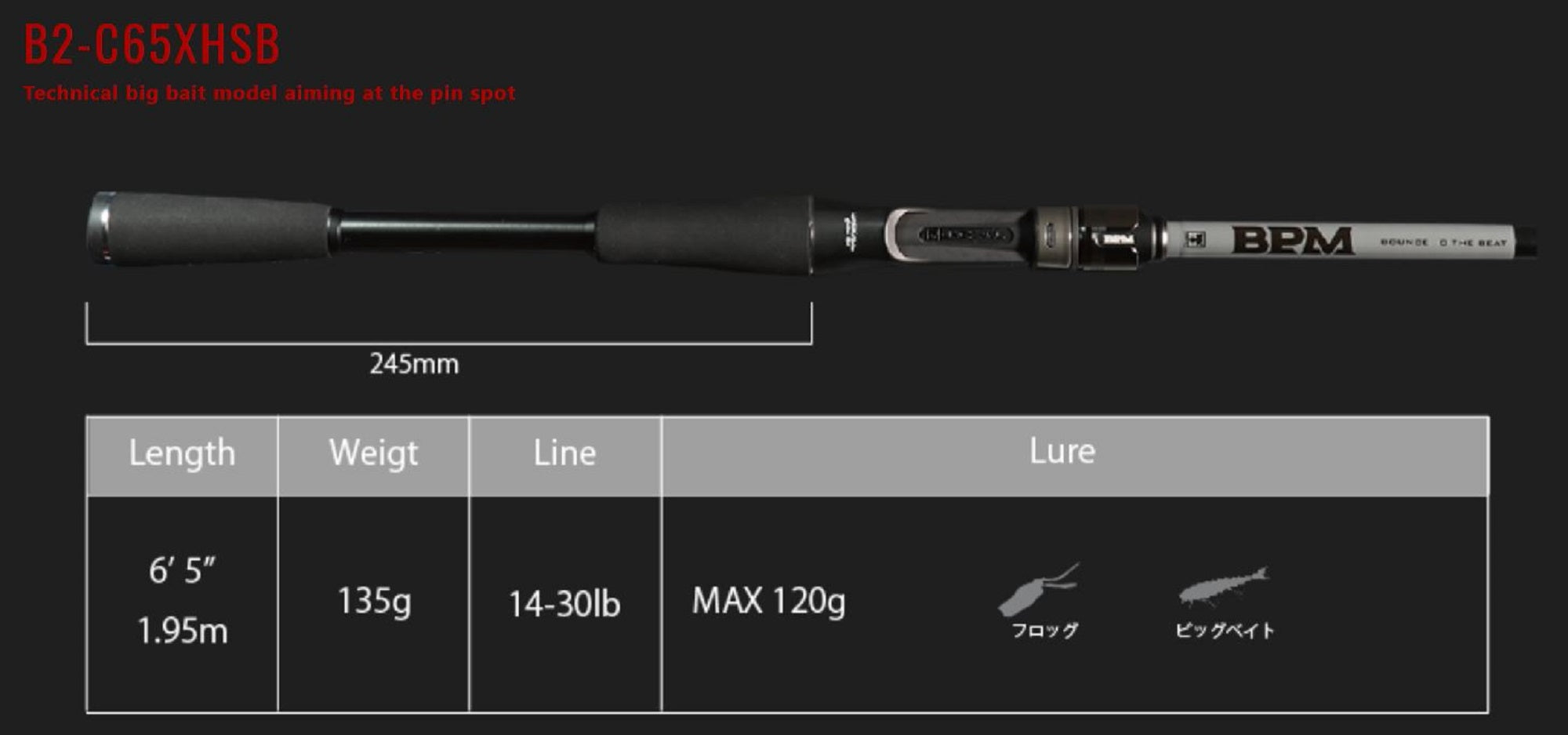 Jackall Rod Baitcast B2-C65XH SB (5754)