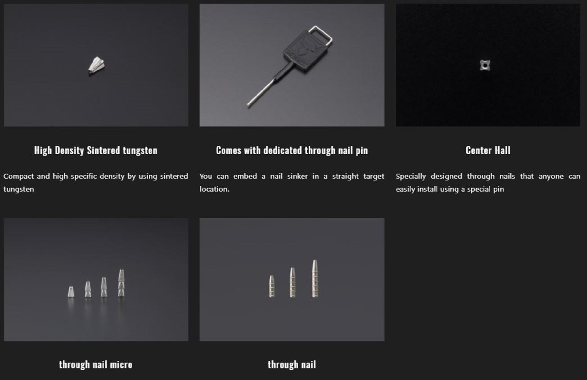 Jackall Through Nail Micro Sinker 0.1 grams 15 Pcs Per Pack (7450)