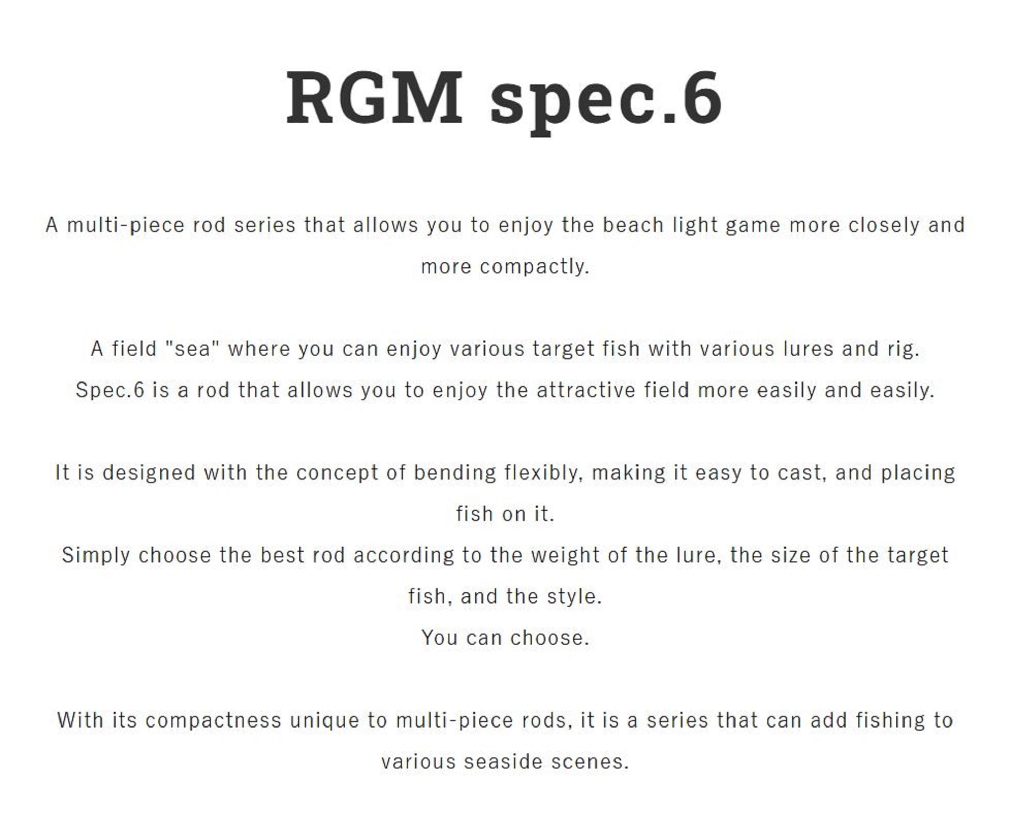 Jackall RGM Rod Spinning Spec 6/88 2.64m 5Pc Black (2935)