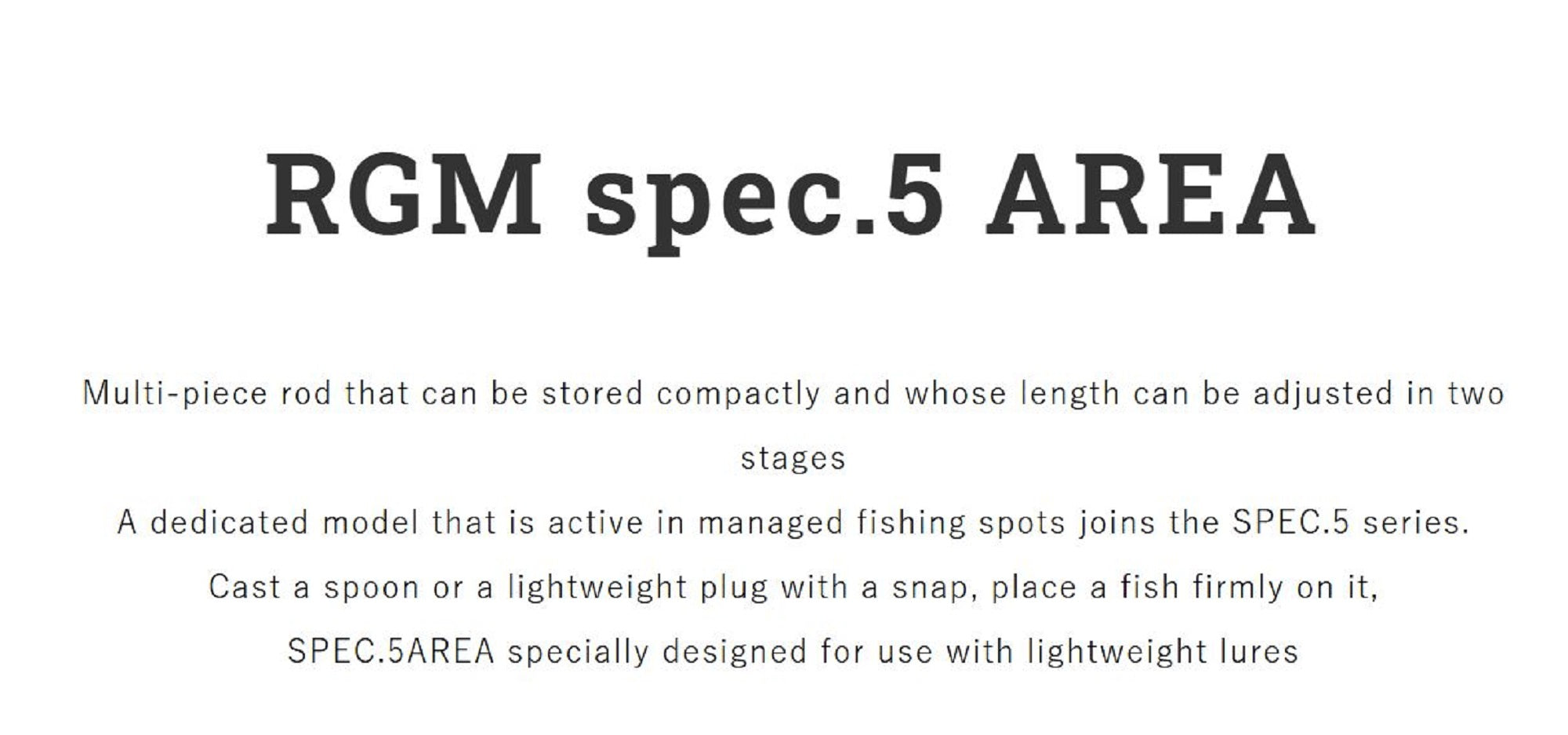 Jackall RGM Rod Baitcast Spec 5 Area 52-58B 5Pc YENA (3000)