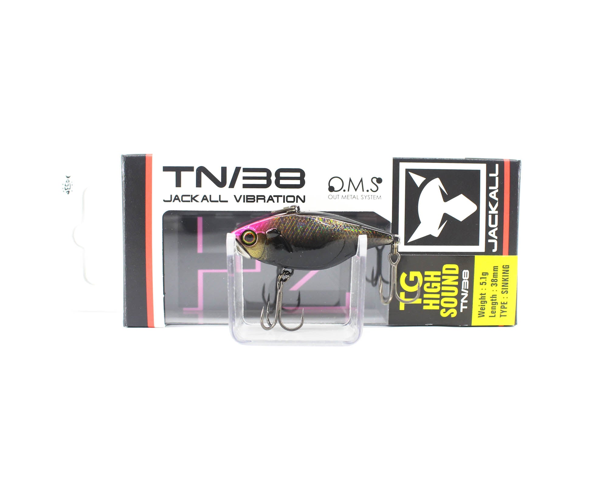 Jackall TN 38 Regular Vibration Lure Pink Head Aurora Black (6537)