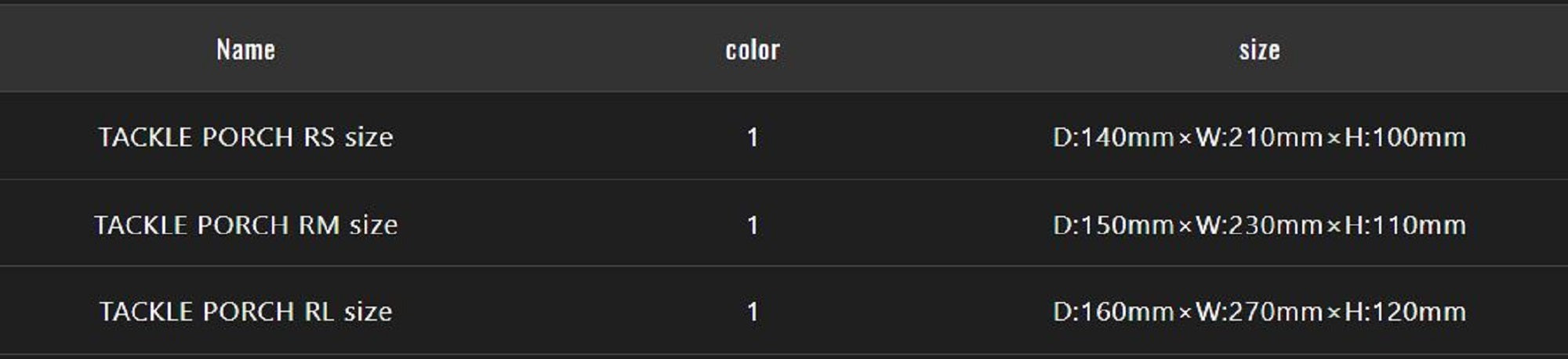 Jackall Pouch Container Black Size M 150 x 230 x 110 mm (6957)