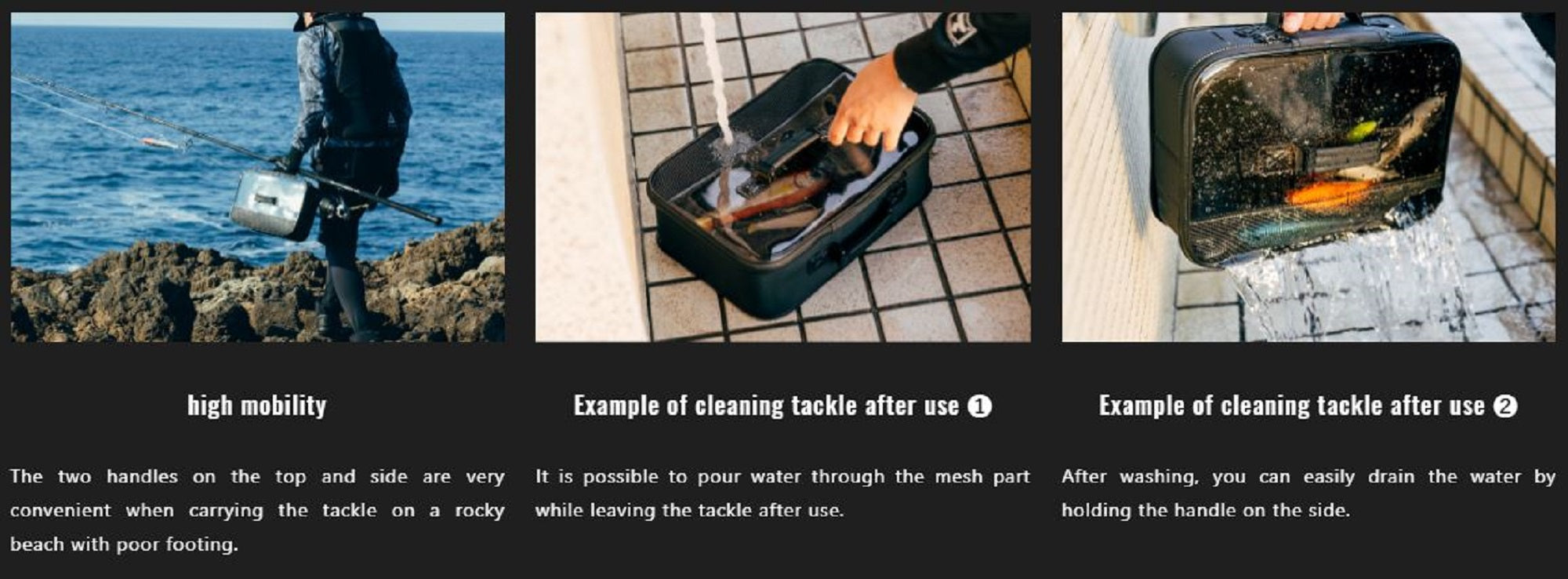 Jackall Cian Washable Mesh Case Size M 360 x 125 x 110mm (3313)