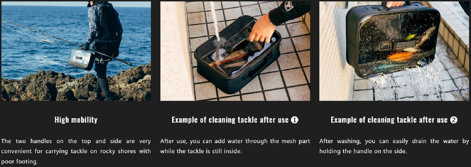 Jackall Cian Washable Mesh Case Size L 360 x 125 x 110mm L (3320)