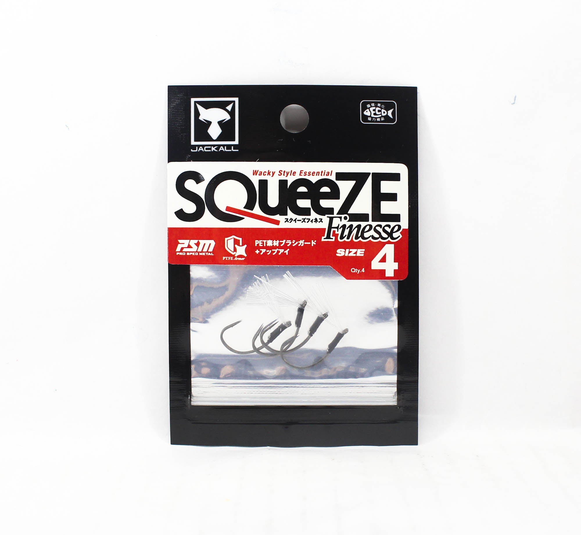 Jackall Hooks Squeeze Finesse Wacky Style Size 4 4 (4716)