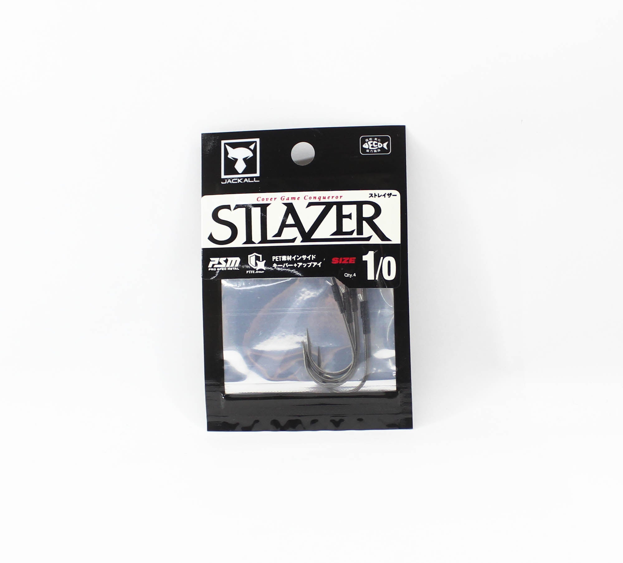Jackall Hooks ST Lazer Worm Hook Size 1/0, 4/pack (4761)