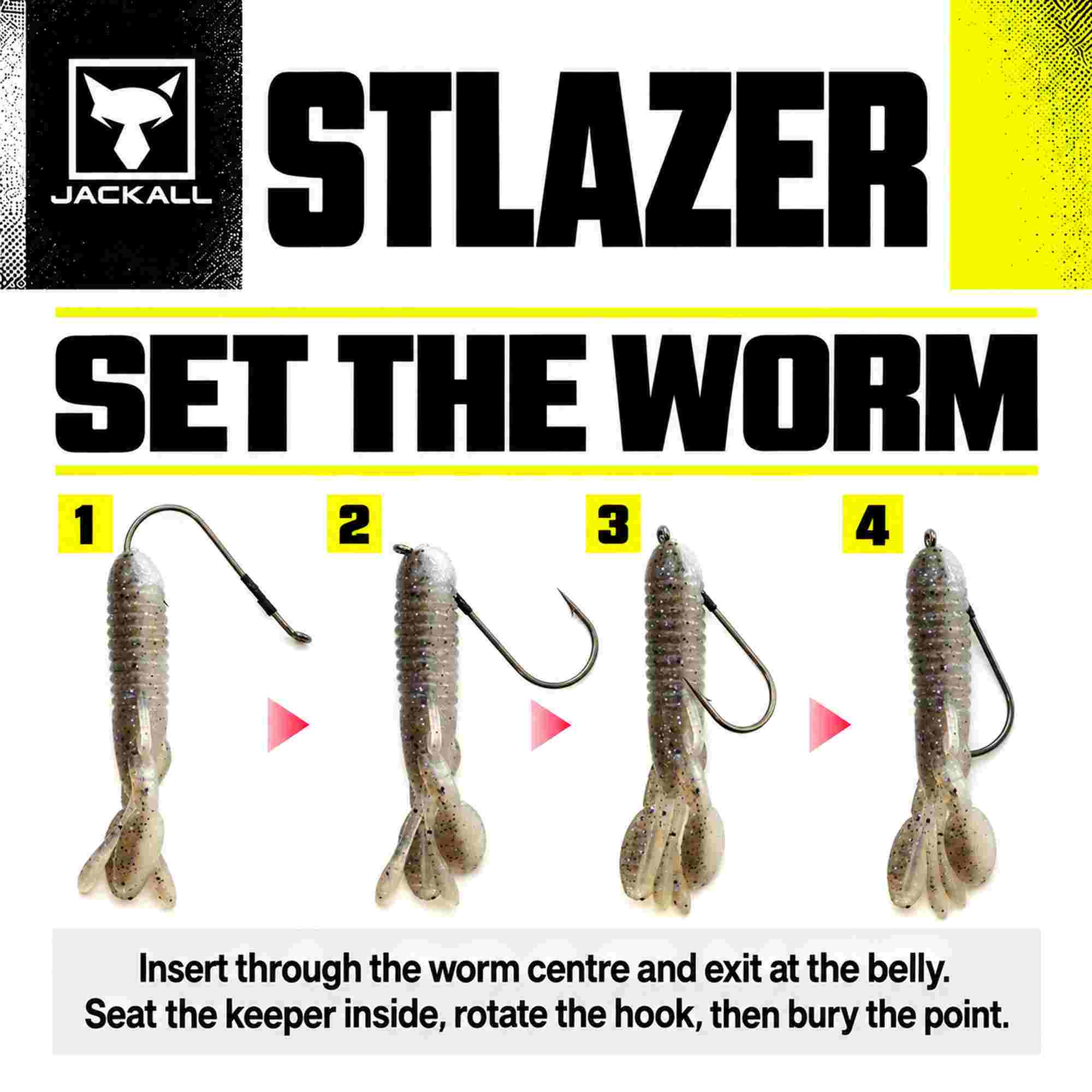 Jackall Hooks Stlazer 4 Per Pack Size 1/0 (4761)