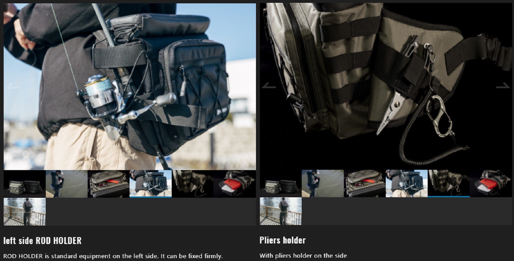 Jackall Shore Gamer Shoulder Sling Bag Black (5010)