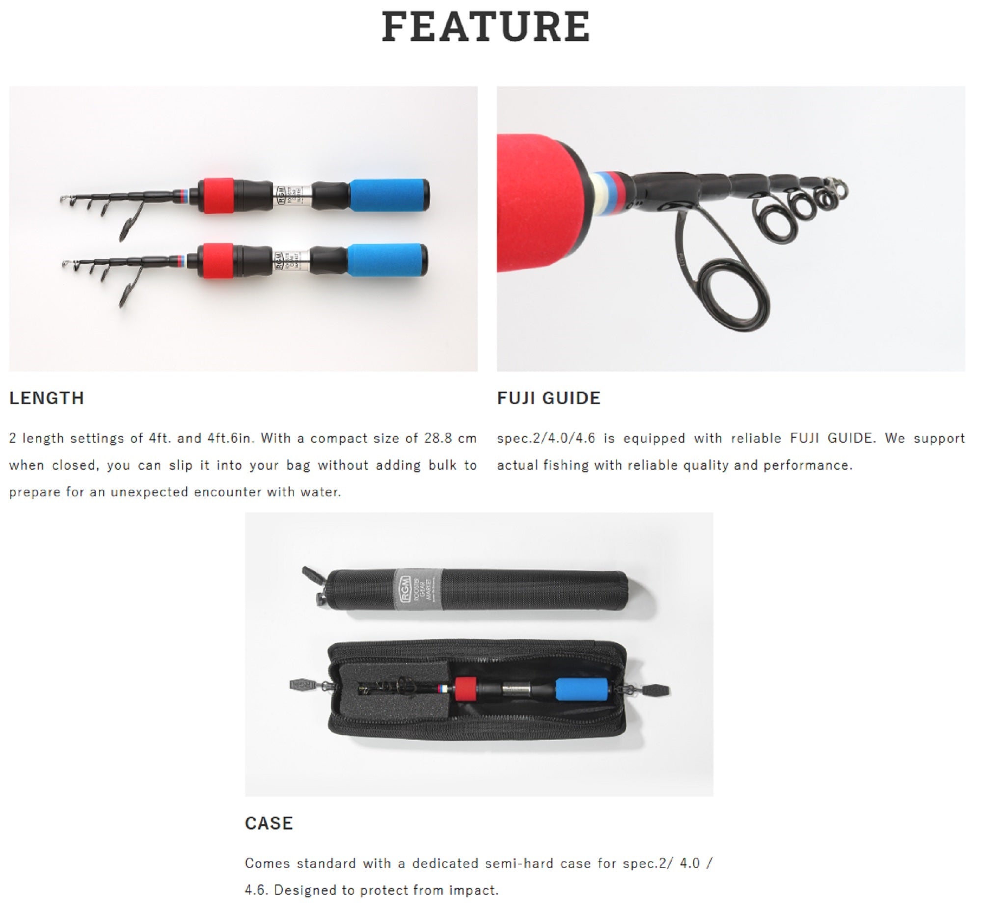 Jackall RGM Rod Spinning Telescopic Spec 2/4.6 1.37m Castanets (6598)