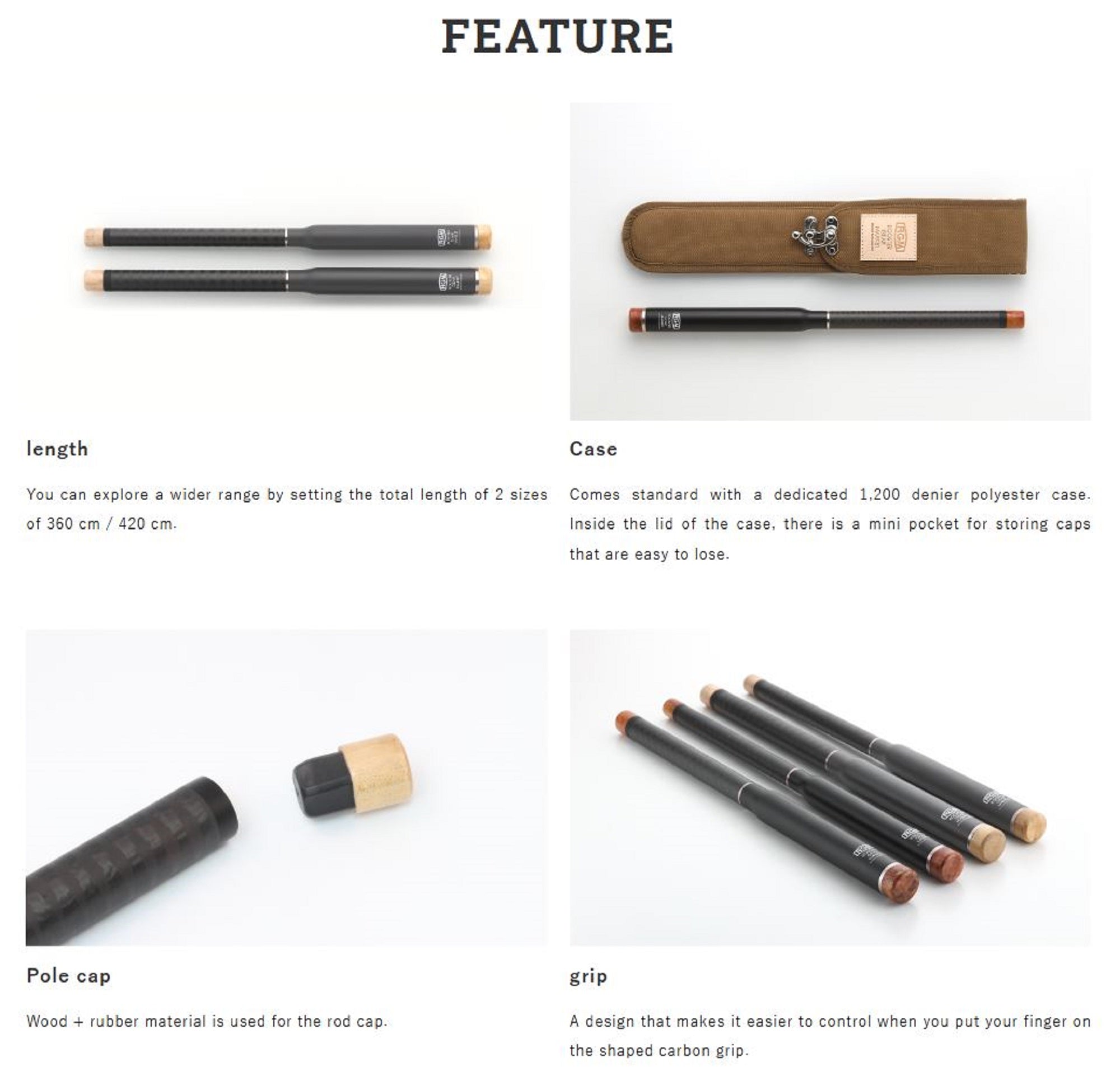 Jackall RGM Rod Spinning Spec 7/360 3.6m Charcoal Gray (6642)