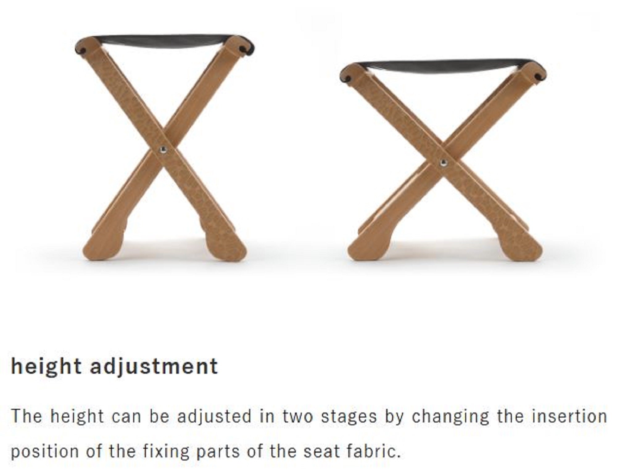 Jackall RGM Stool Wood Foldable 320x420x100mm Black (7502)