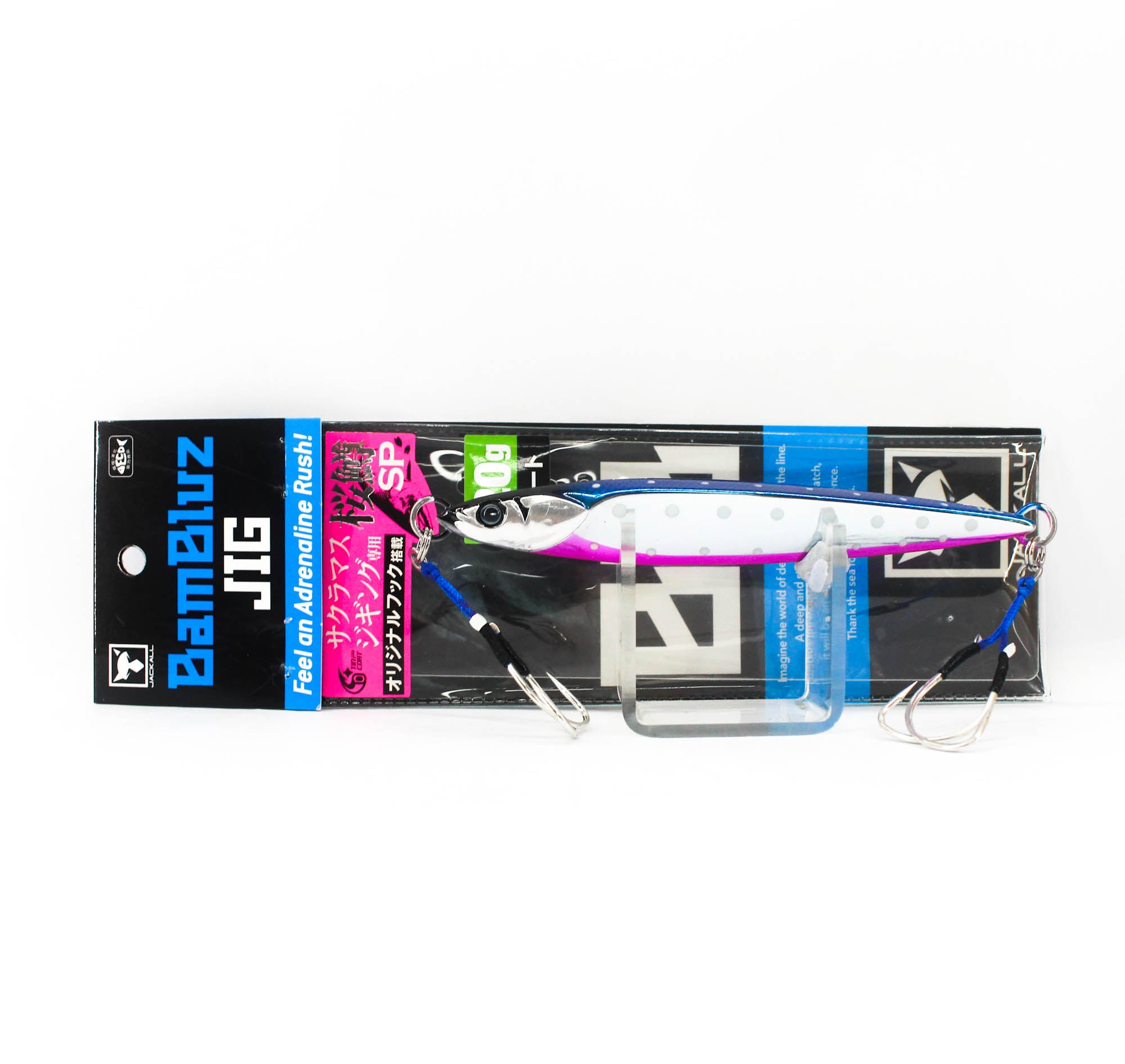 Jackall Metal Jig Bambluz Short 120 grams Sakura Blue Pink Glow Dot (2544)