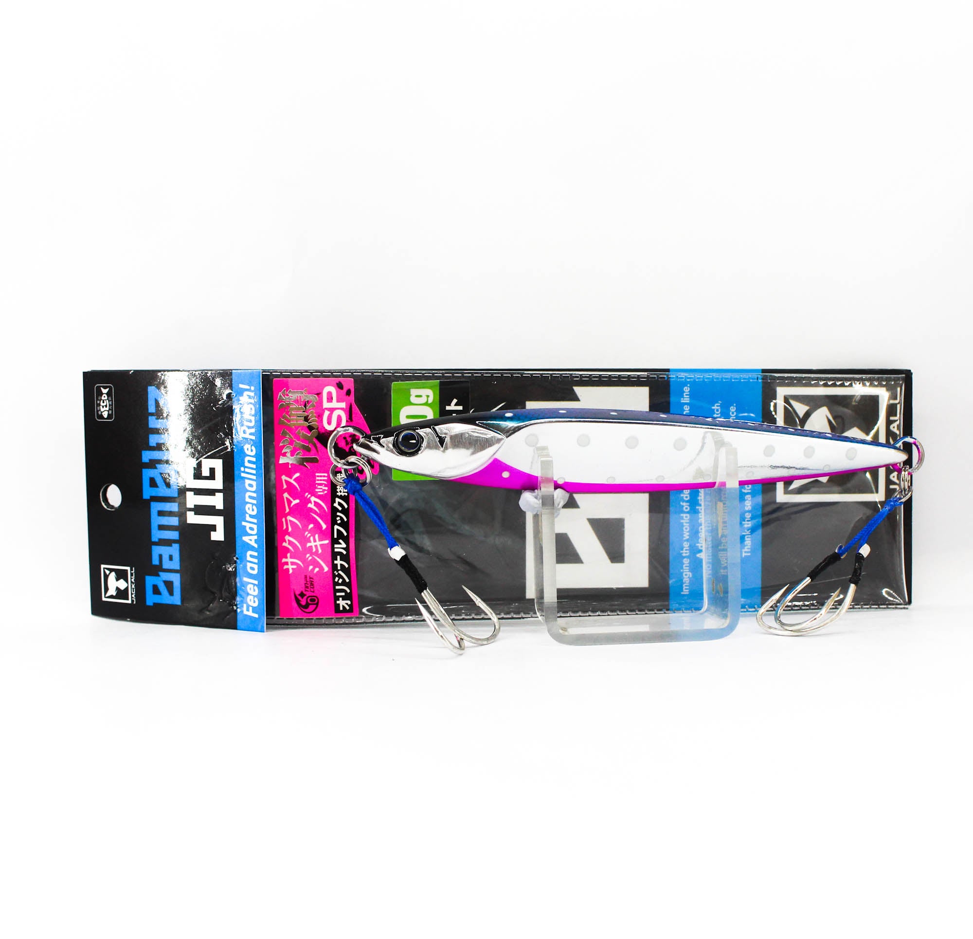Jackall Metal Jig Bambluz Short 150 grams Sakura Blue Pink Glow Dot (2568)