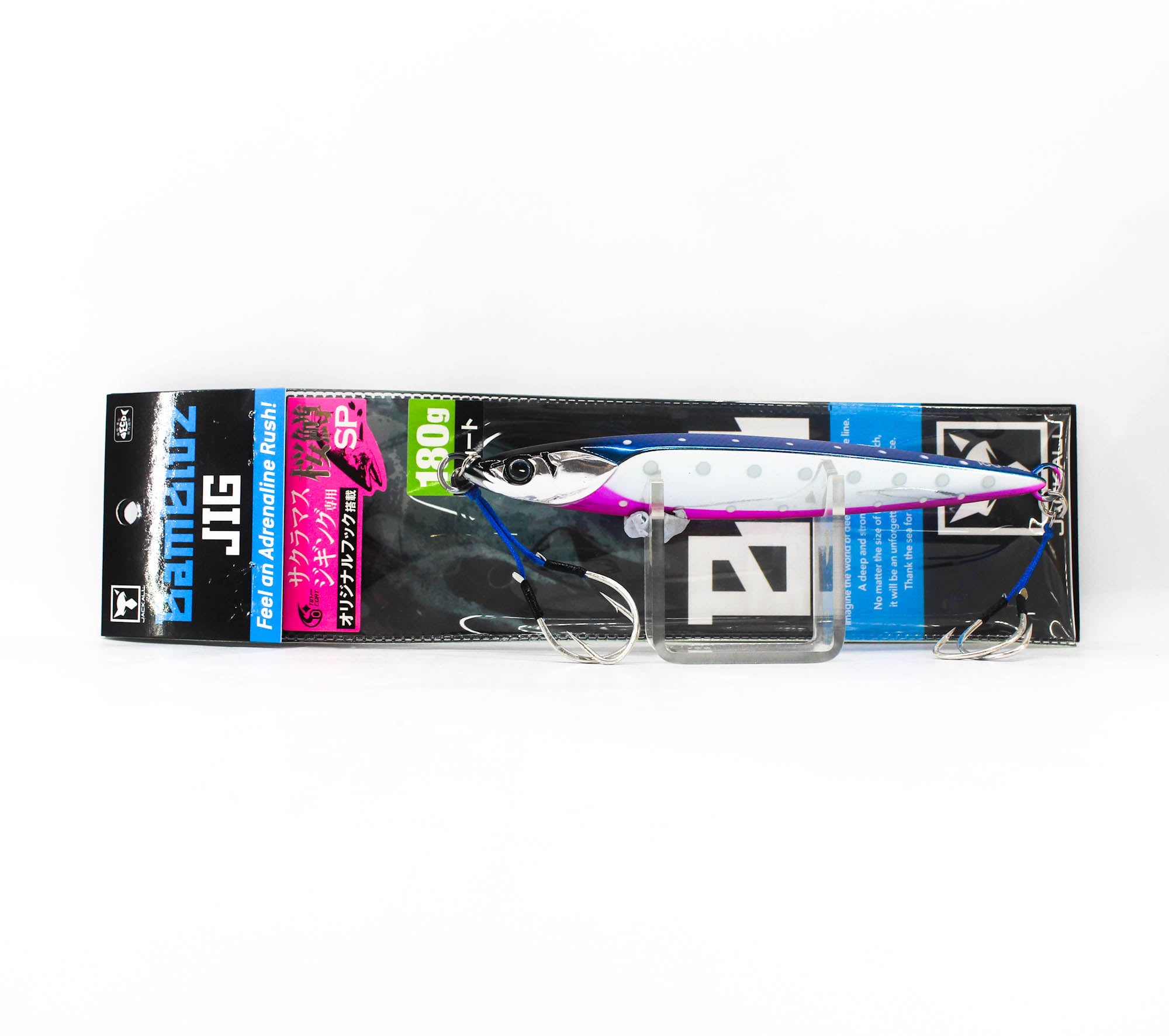 Jackall Metal Jig Bambluz Short 180 grams Sakura Blue Pink Glow Dot (2582)