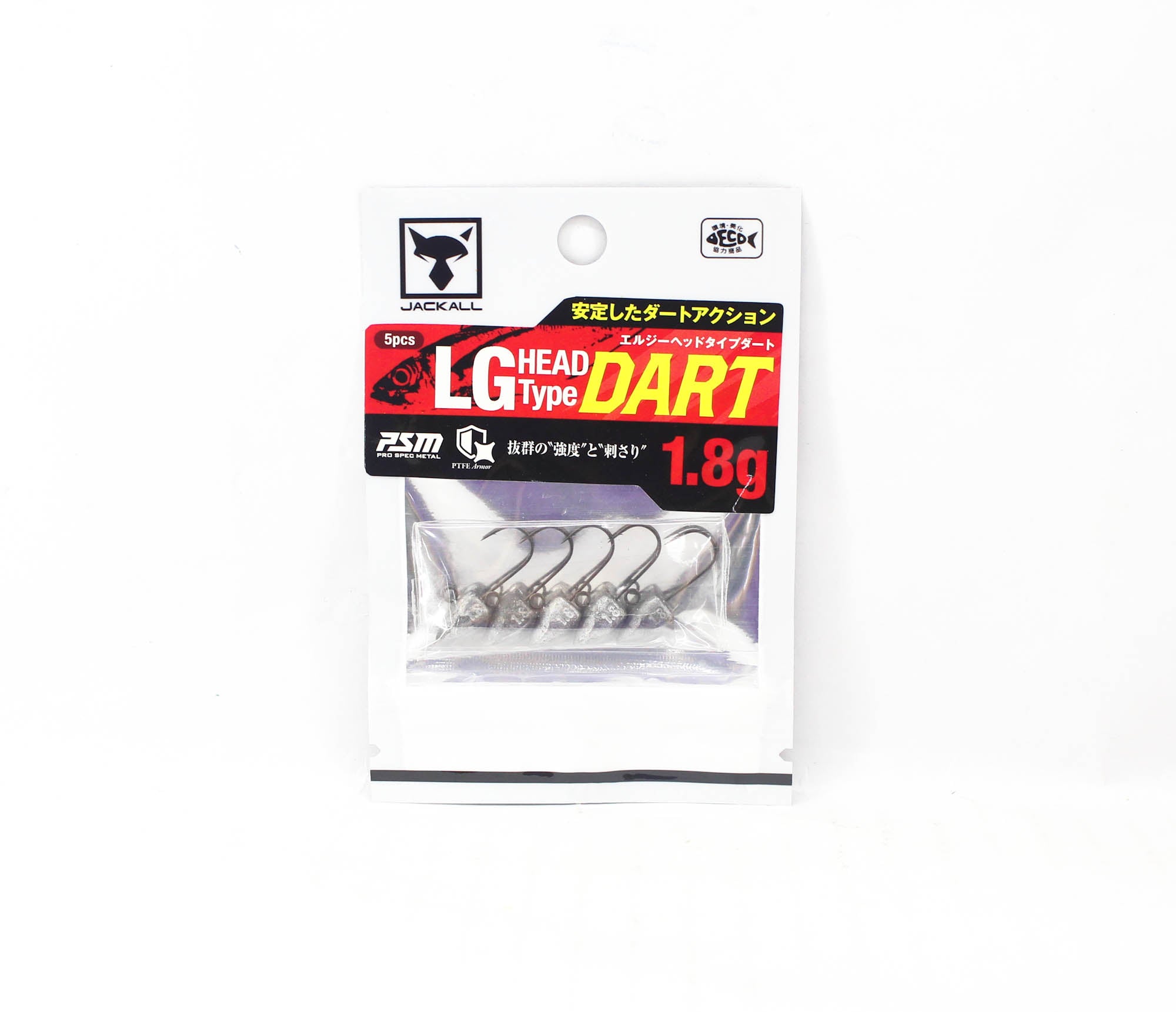 Jackall Jig Head LG Head Type Dart 1.8 grams Size 9 5/pack (4180)