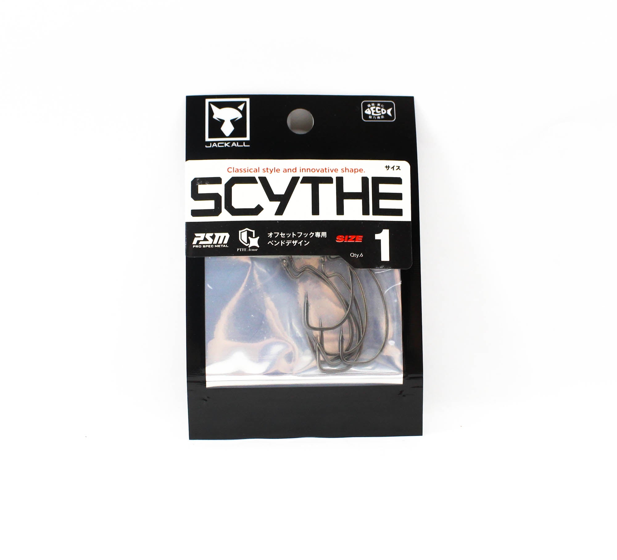 Jackall Hooks Scythe Size 1 6/Pack (7457)