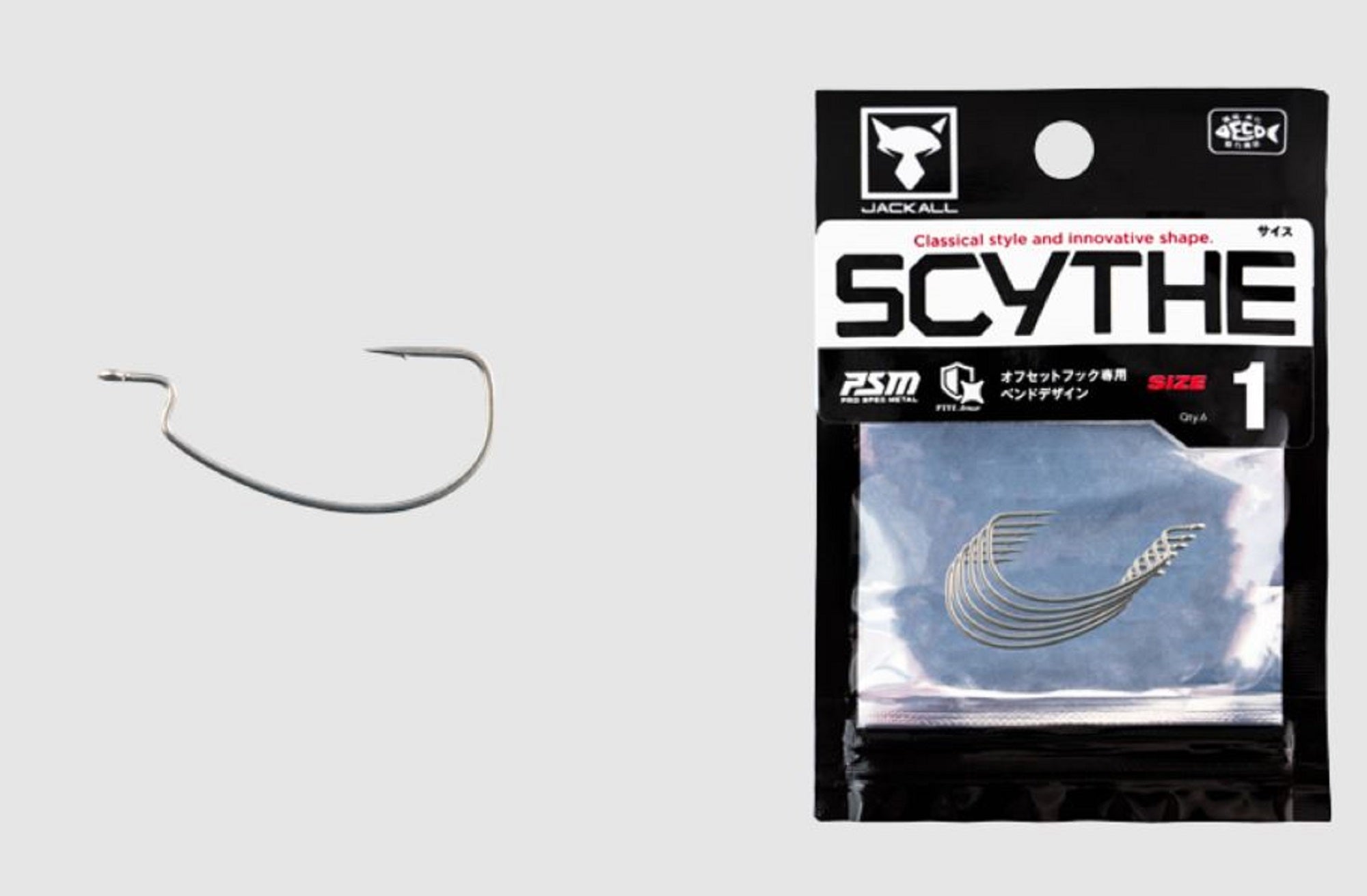 Jackall Hooks Scythe Size 1 6/Pack (7457)