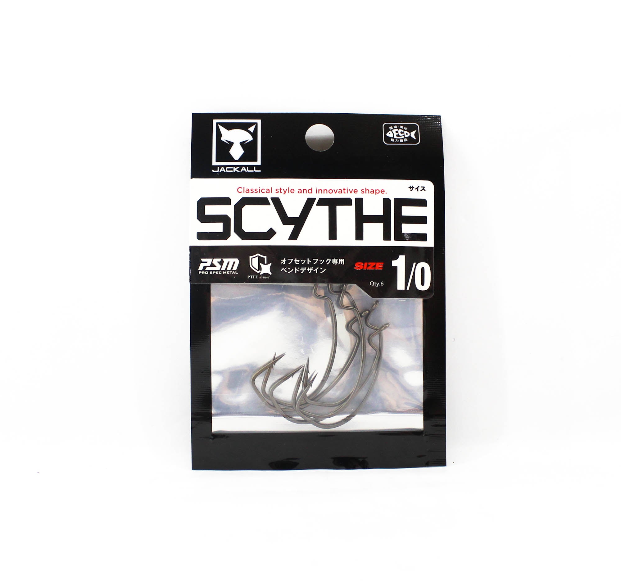 Jackall Hooks Scythe Size 1/0 6/Pack (7464)