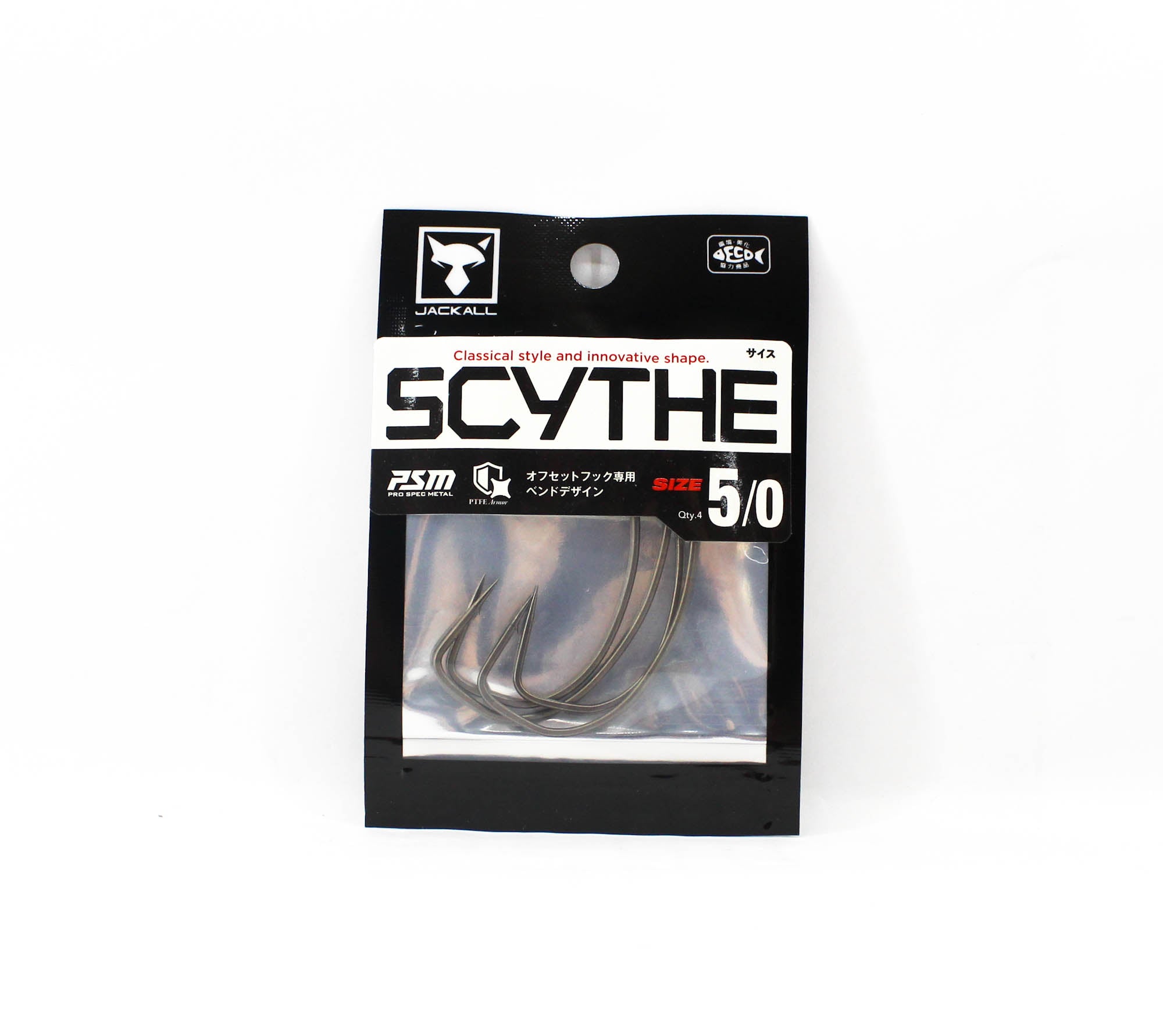 Jackall Hooks Scythe Size 5/0 4/Pack (7501)