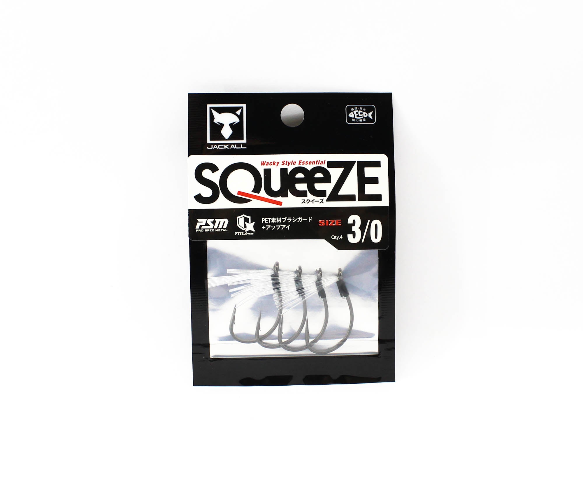 Jackall Hooks Squeeze Wacky Style Size 3/0 (9016)