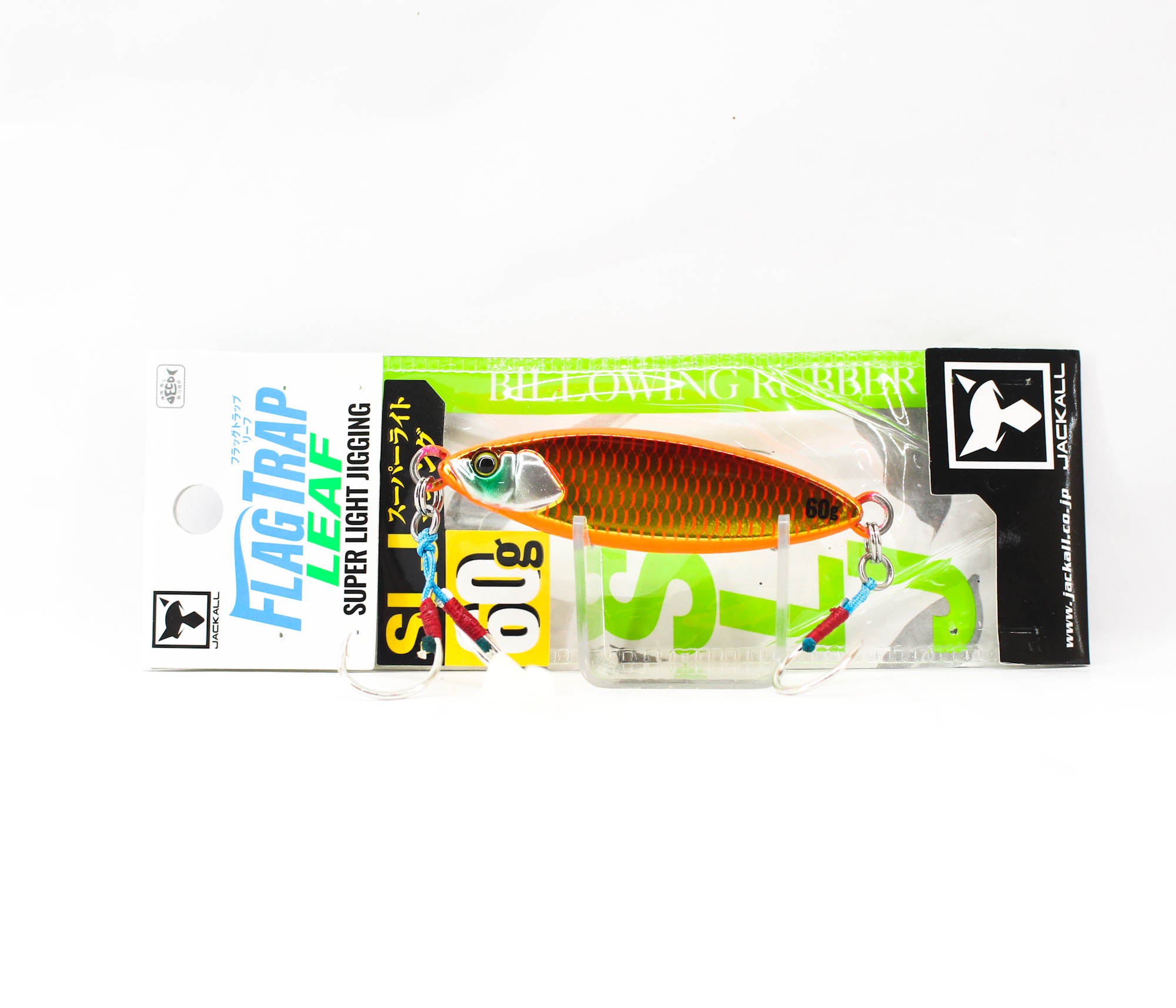 Jackall Metal Jig Flag Trap Leaf 60 grams Meimetsu Orange Glow (2757)