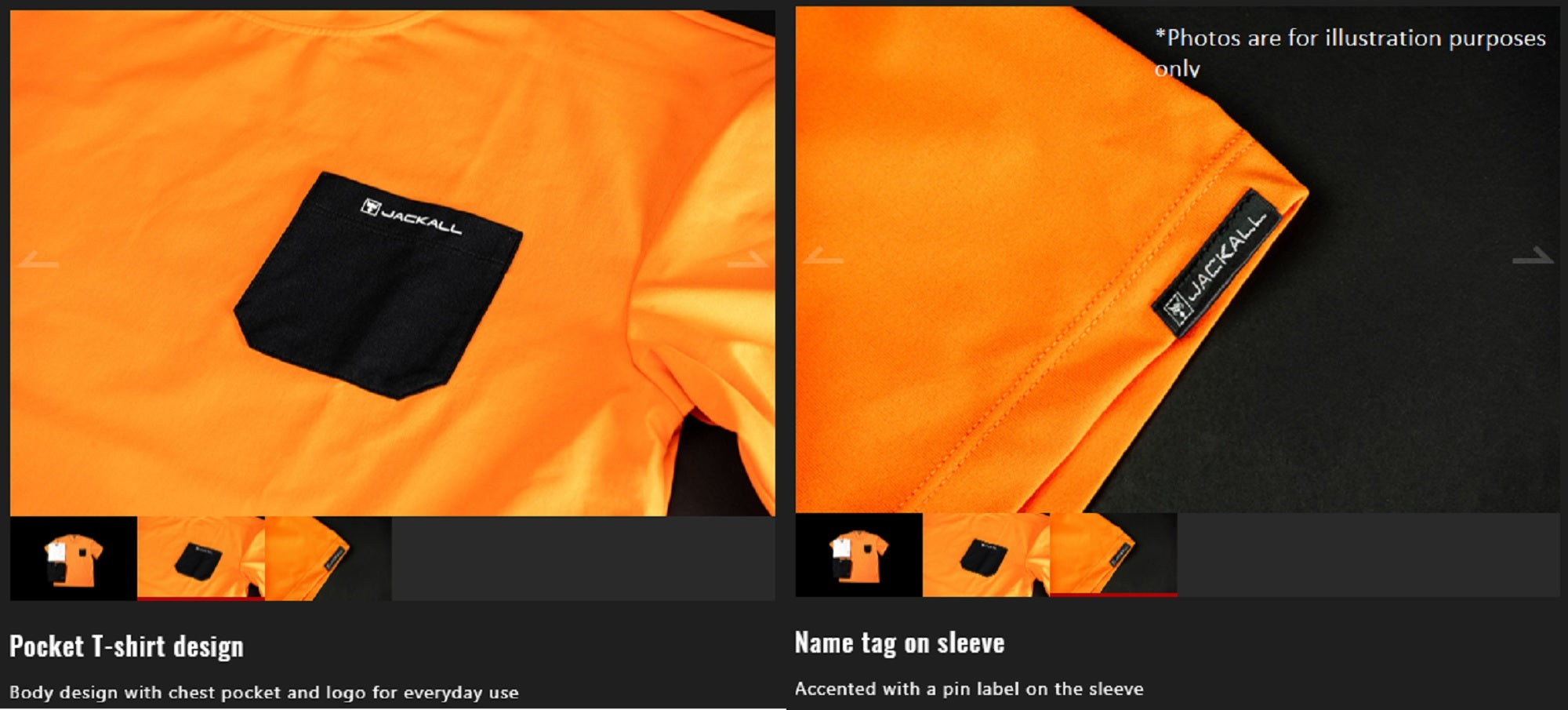 Jackall T-Shirt Dry Fit Silky Short Sleeve Size L Black (4836)