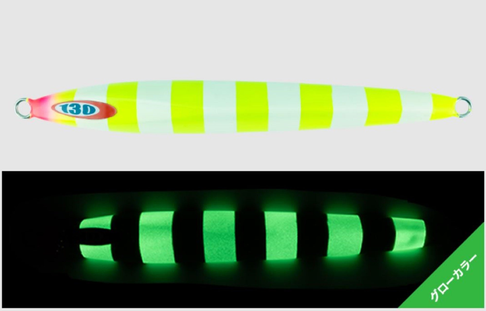 Jackall Metal Jig Anchovy Type 2 Slow Slide 250 grams Chart Glow (7219)