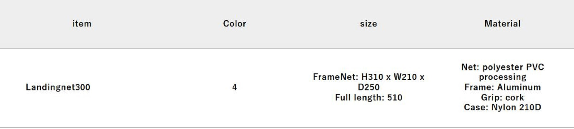 Jackall RGM Landing Net 300 310x210x250mm Length 510mm Khaki (1971)