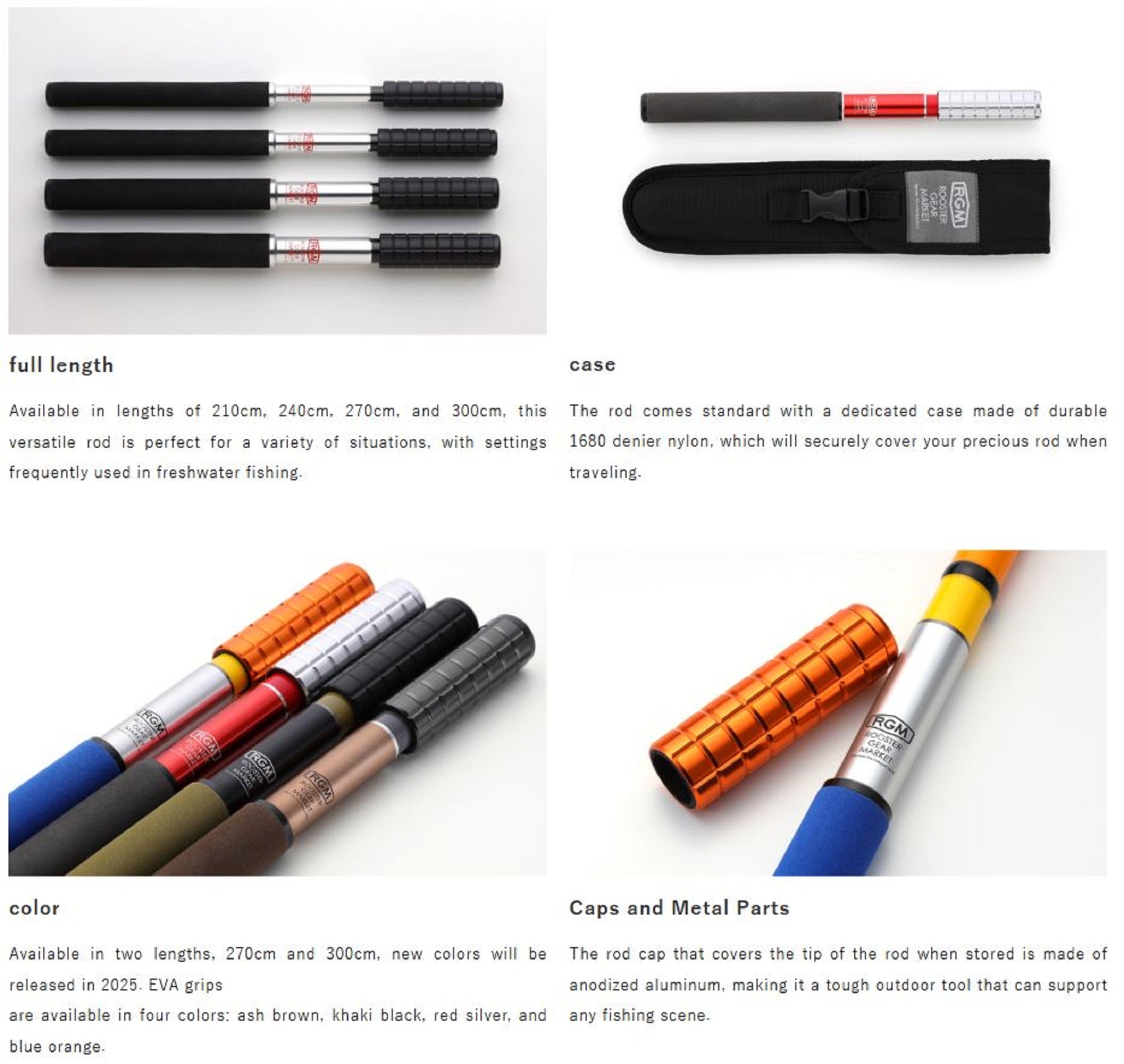 Jackall RGM Rod Pole Telescopic Spec 1 300cm Red Silver (0369)