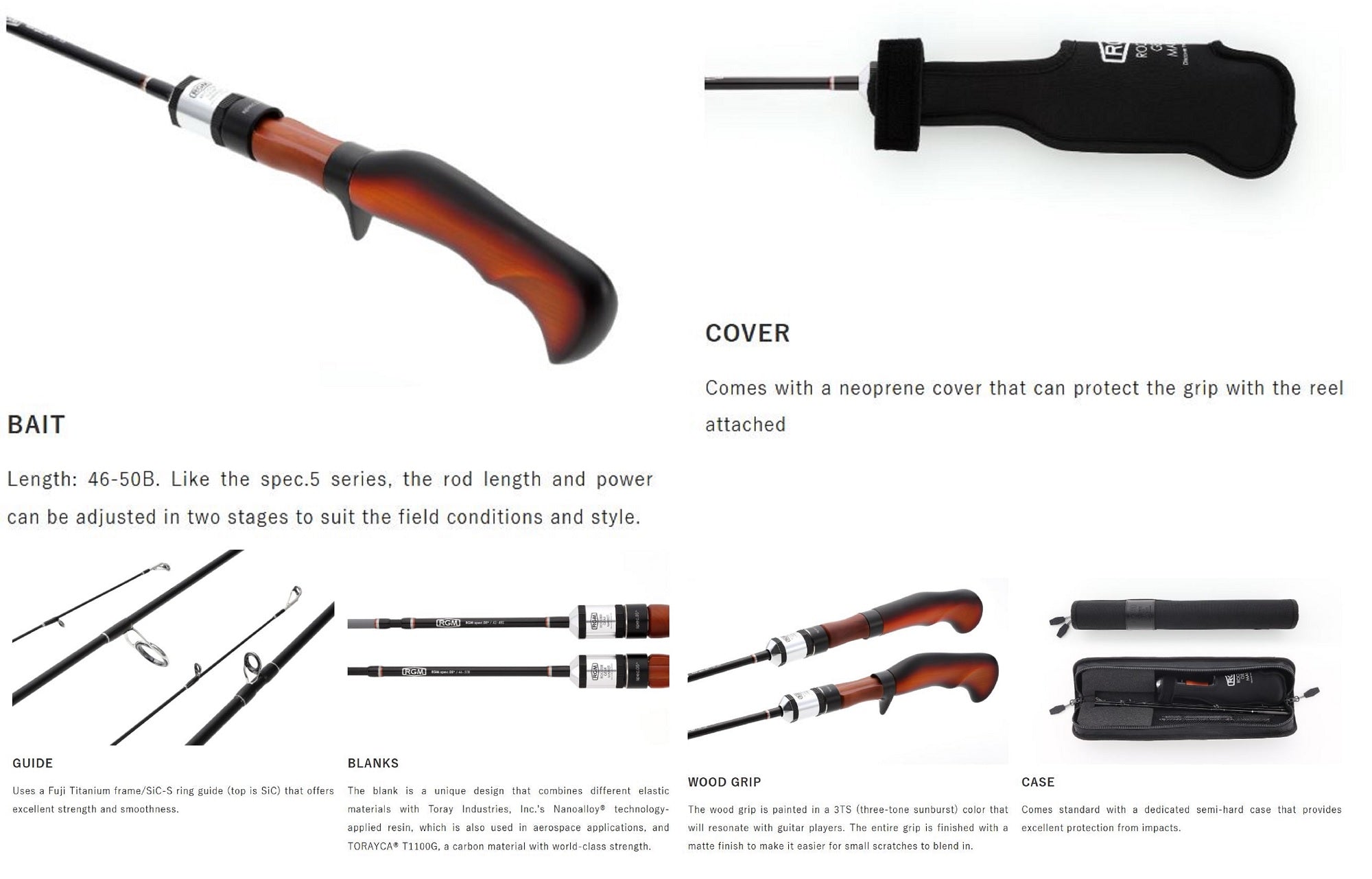 Jackall RGM Rod Baitcast RGM SPEC.5+ 46-50B  3TS (1748)