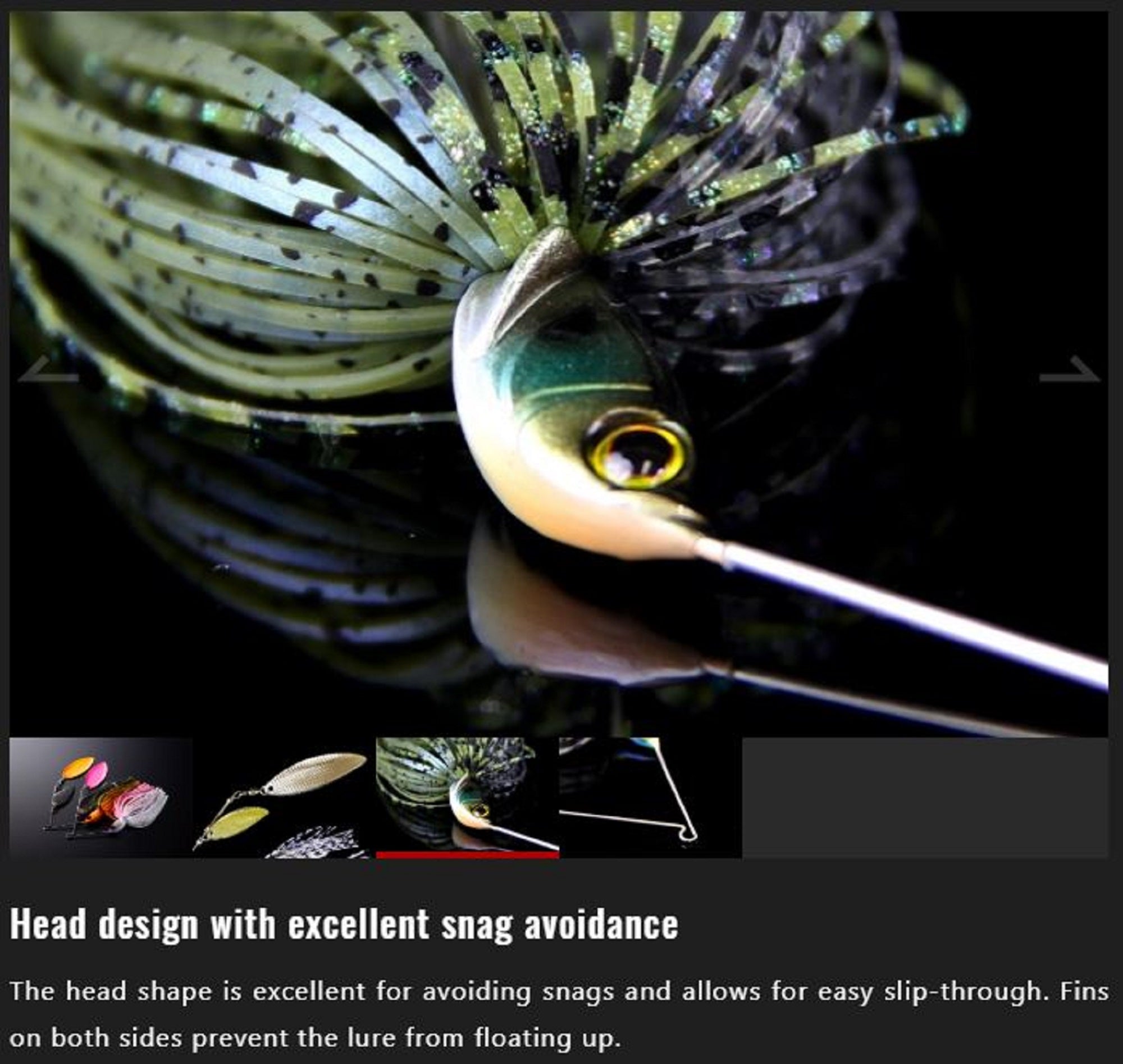 Jackall Spinner Bait Lure Doon 3/8 oz Silhouette Black (1885)