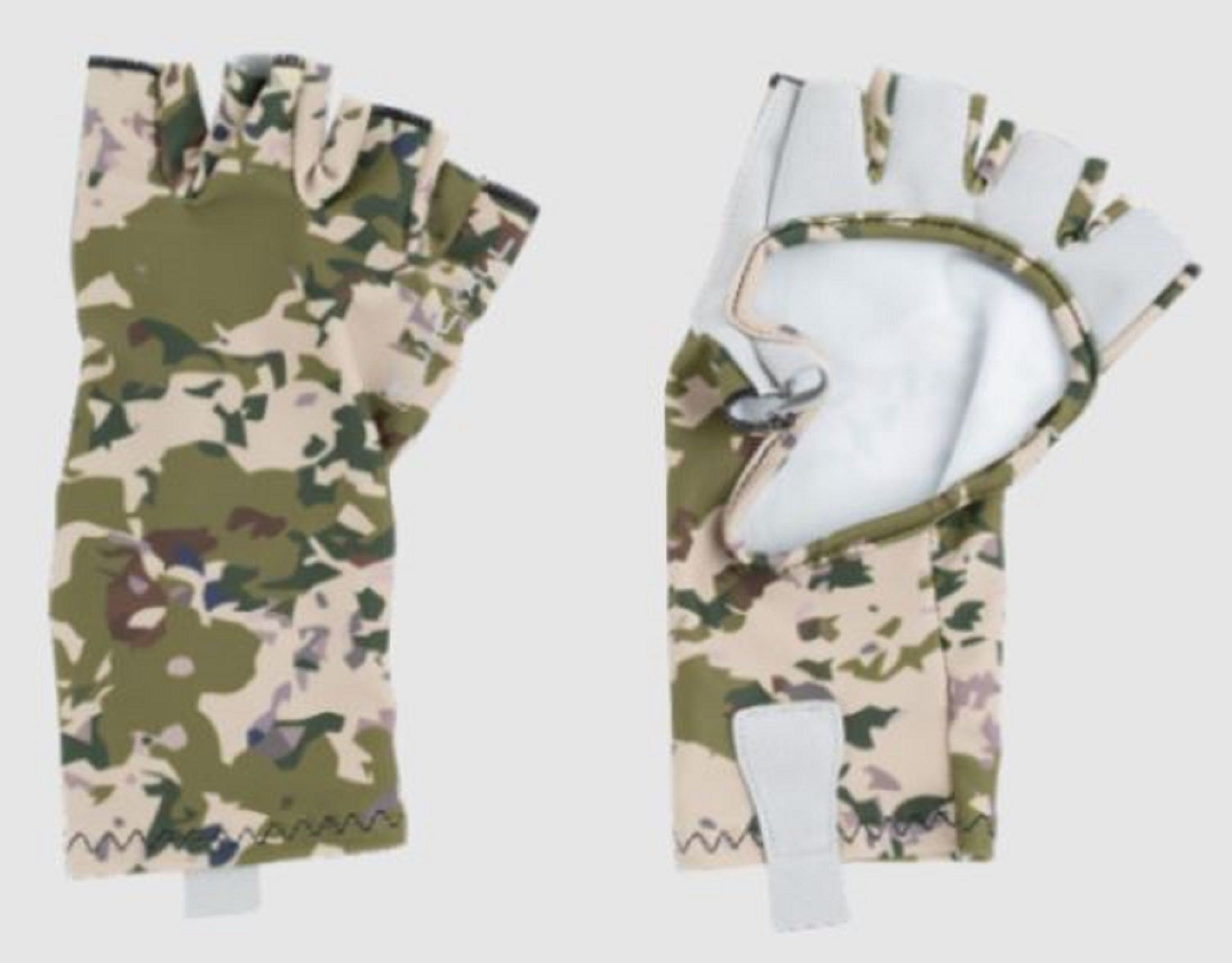 Jackall Cool Touch UV Cut Gloves Sand Camo Size L (8167)