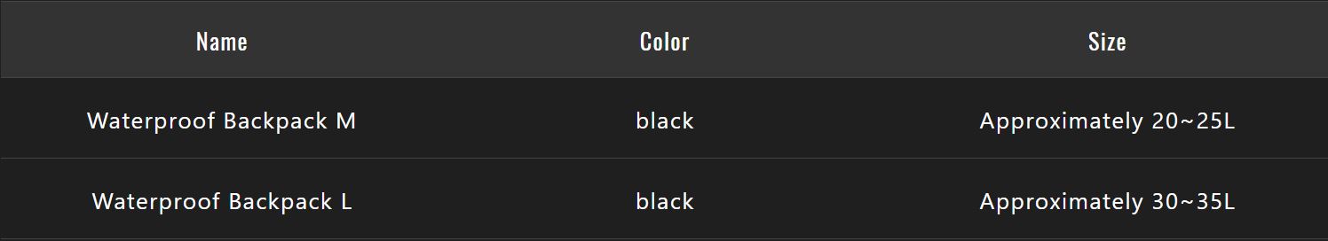Jackall Bag Waterproof Backpack 20L - 25L Size M Black M (8891)