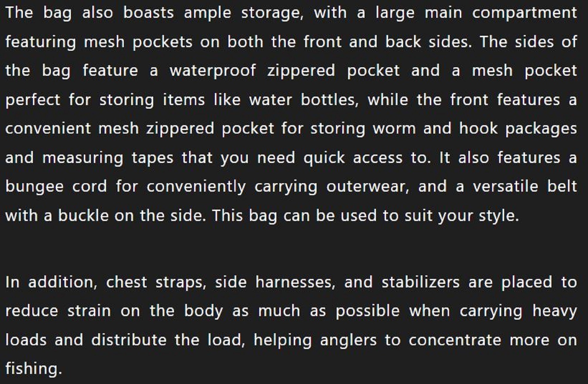 Jackall Bag Waterproof Backpack 30L - 35L Size L Black L (8907)