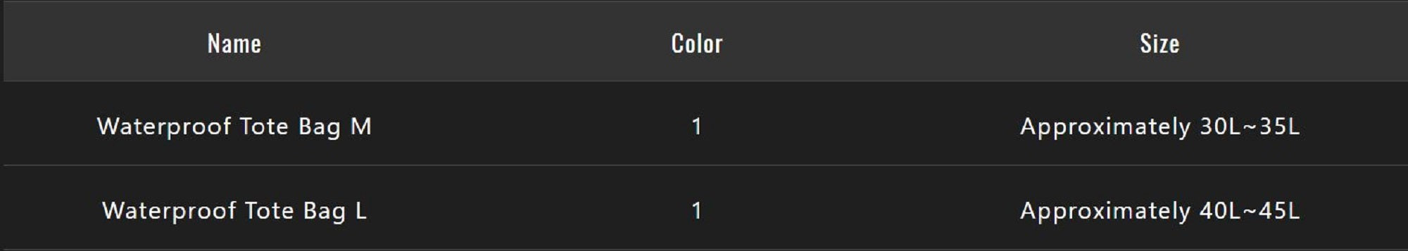 Jackall Bag Waterproof Totebag 40L - 45L Size L Black L (8921)