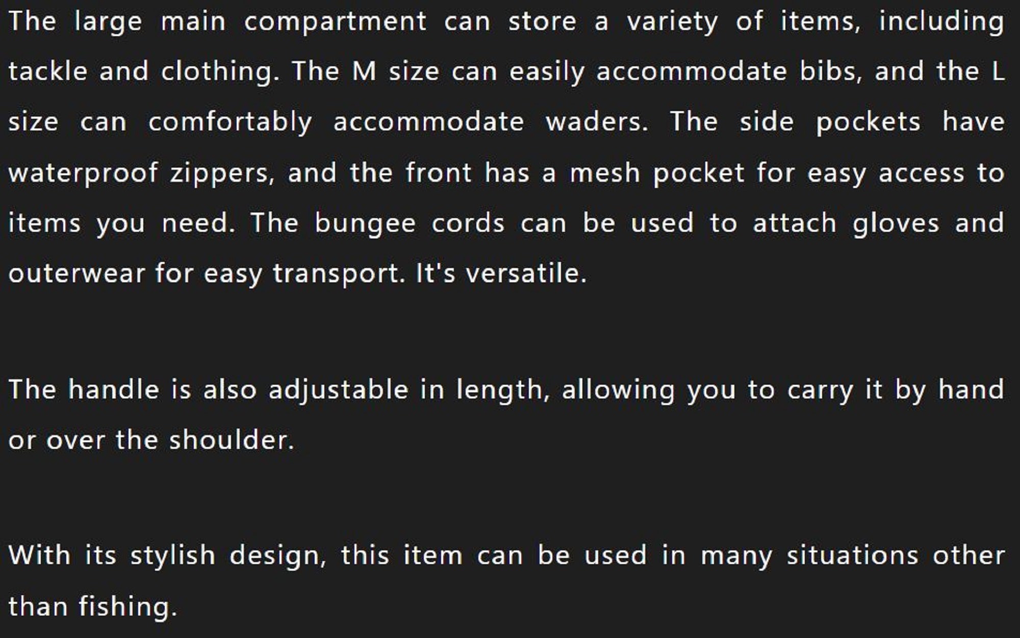 Jackall Bag Waterproof Totebag 40L - 45L Size L Black L (8921)