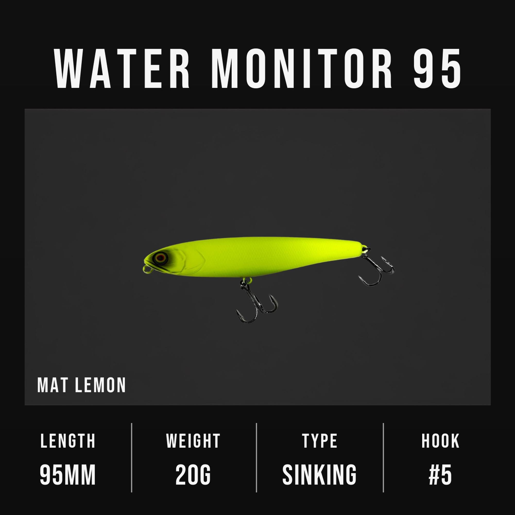 Jackall Water Monitor 95 Sinking Lure Mat Lemon (9096)