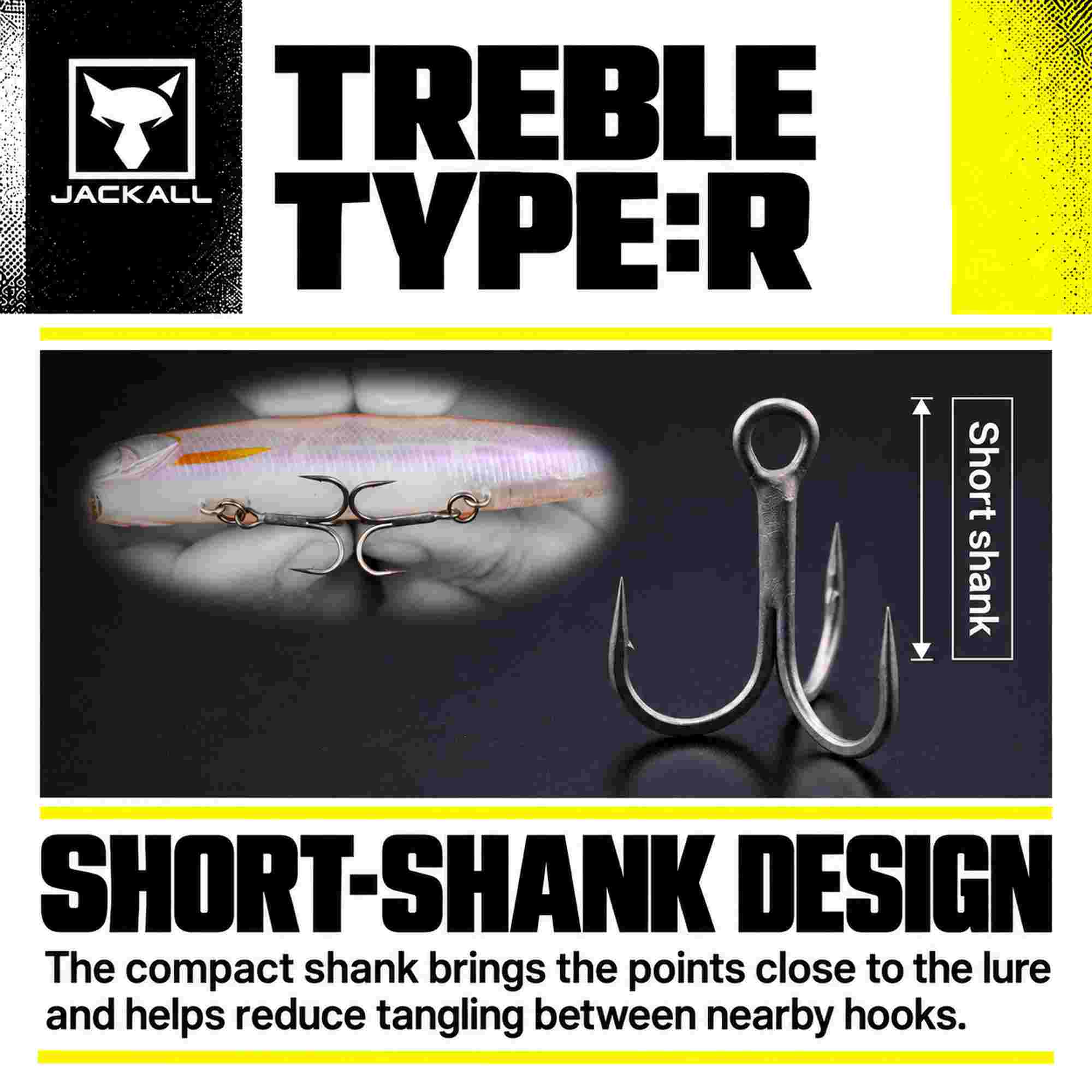 Jackall Treble Hook Type R Size 8 (9508)