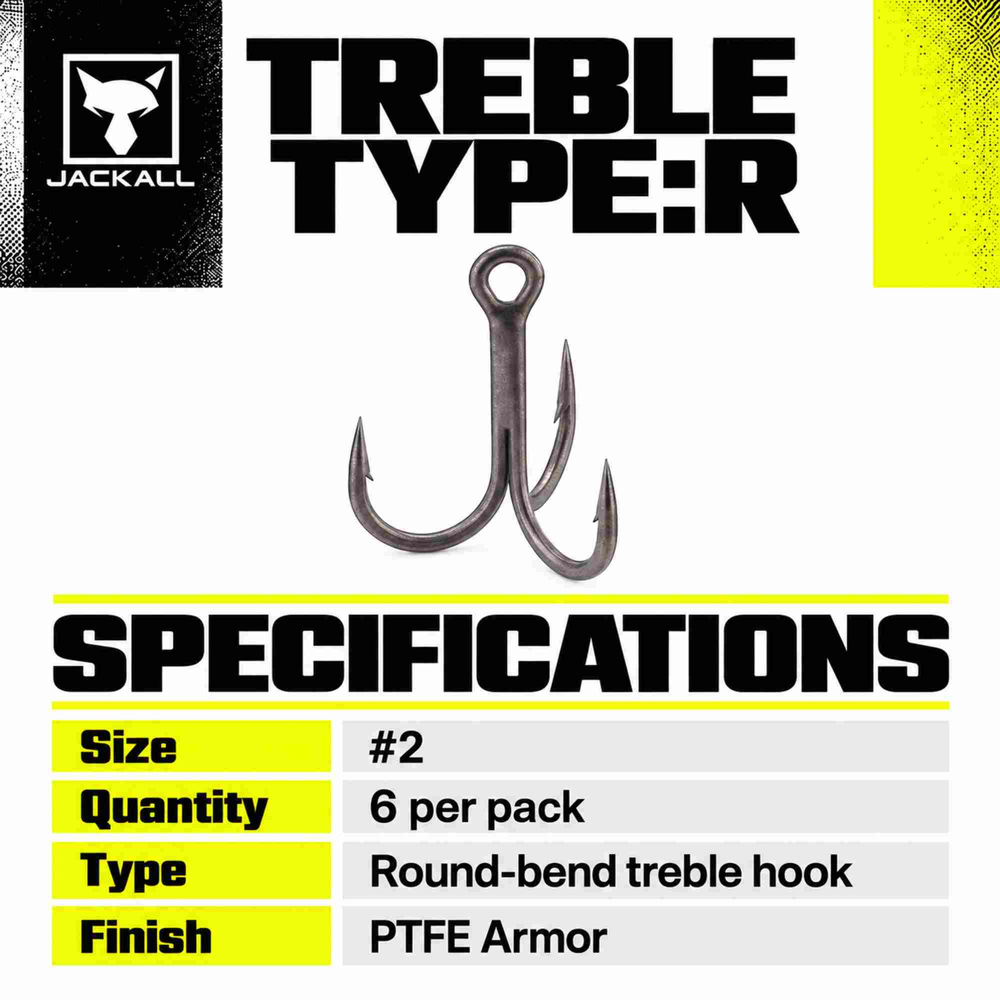 Jackall Treble Hook Type R Size 2 (9546)