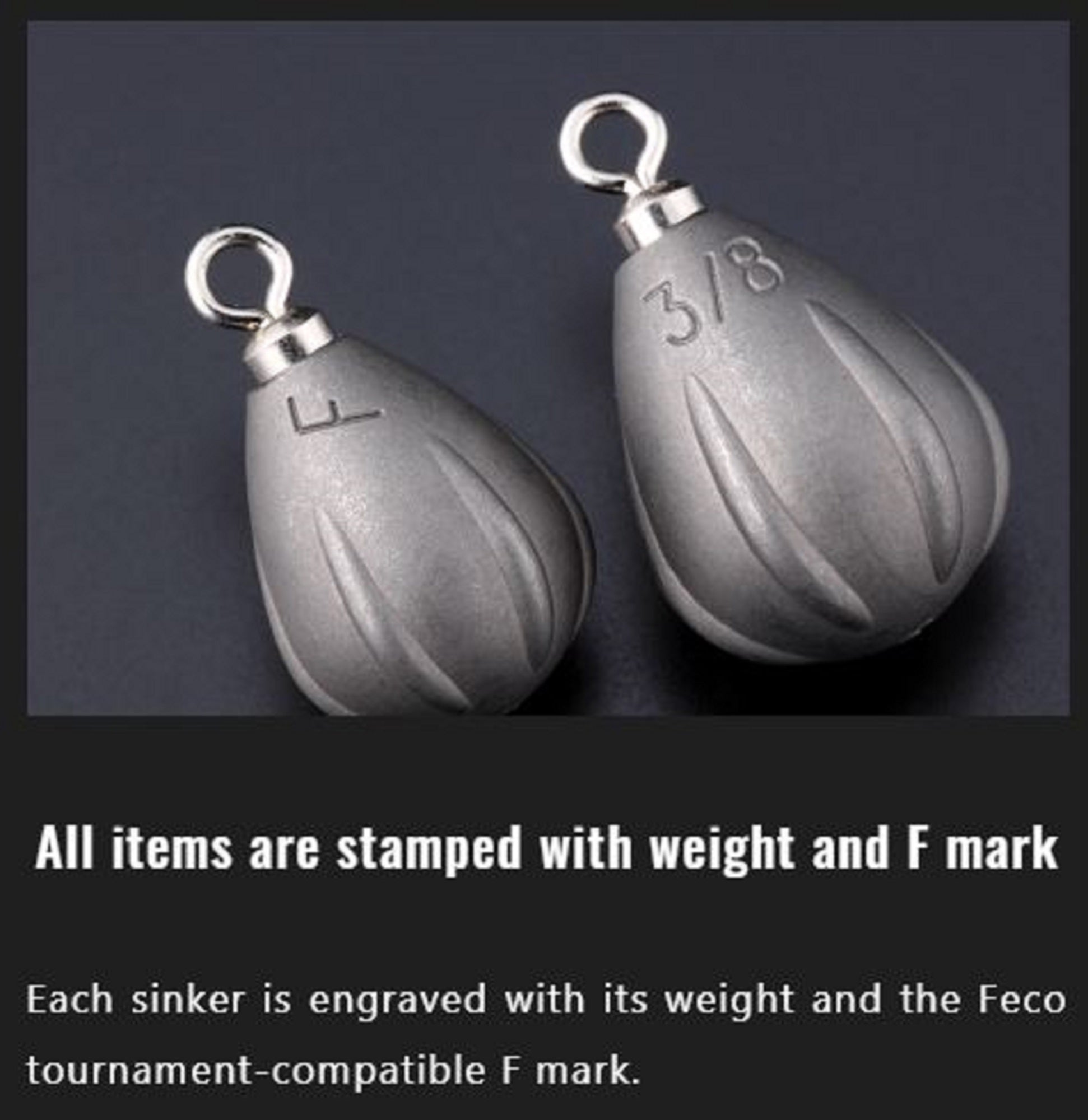Jackall Tungsten Teardrop Round Eye Sinker Size 2.7 grams (1532)