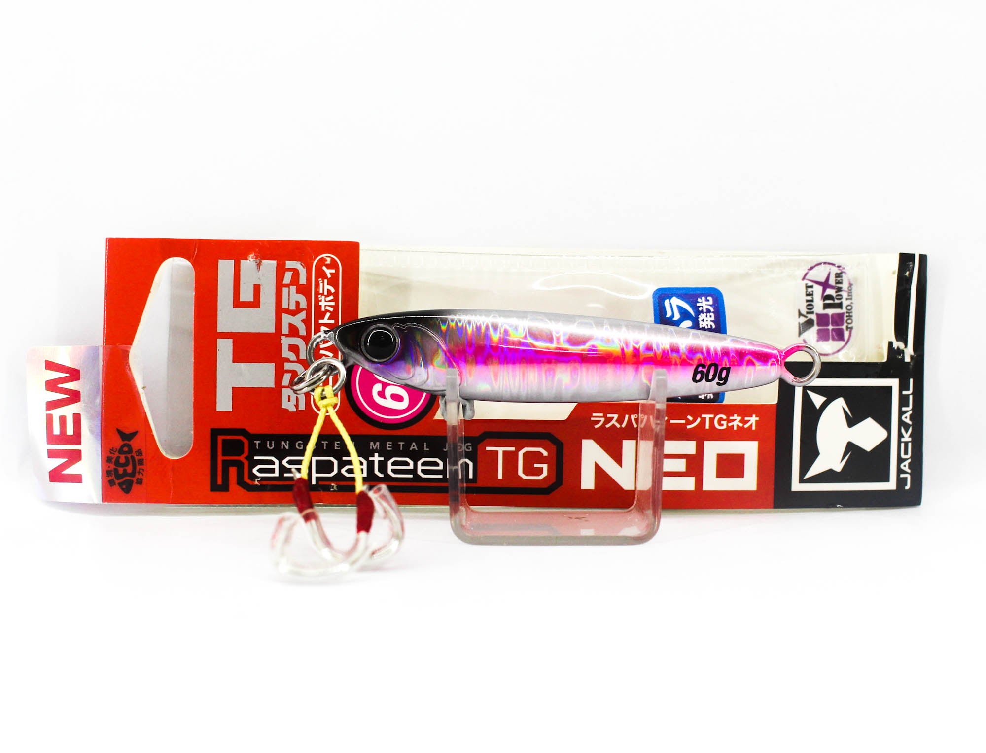 Jackall Metal Jig Raspateen TG Tungsten Neo 60 grams UV Laserpink (8524)