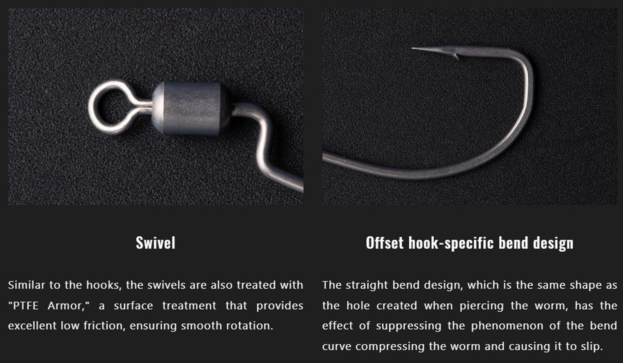 Jackall Hooks Swivel Scythe Type Narrow 4 per Pack Size 6/0 (8968)