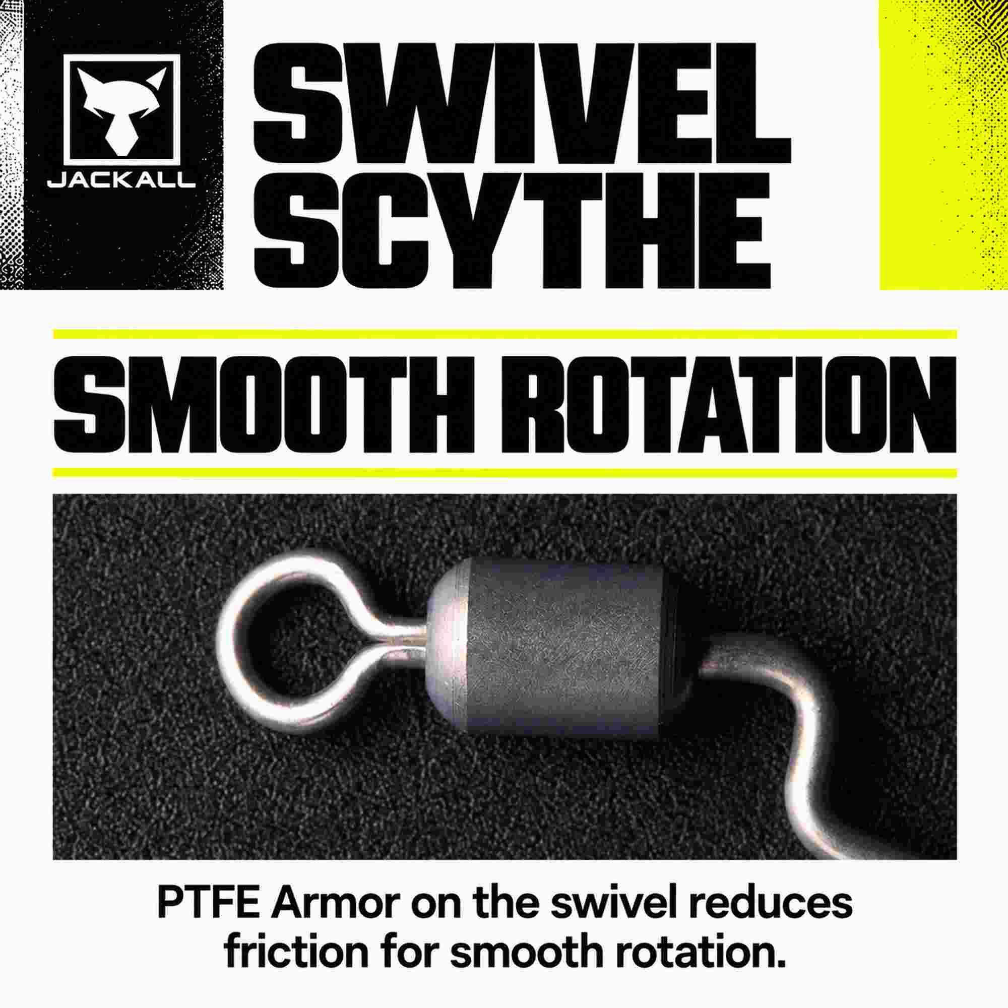 Jackall Hooks Swivel Scythe 4 per Pack Size 2 (8975)