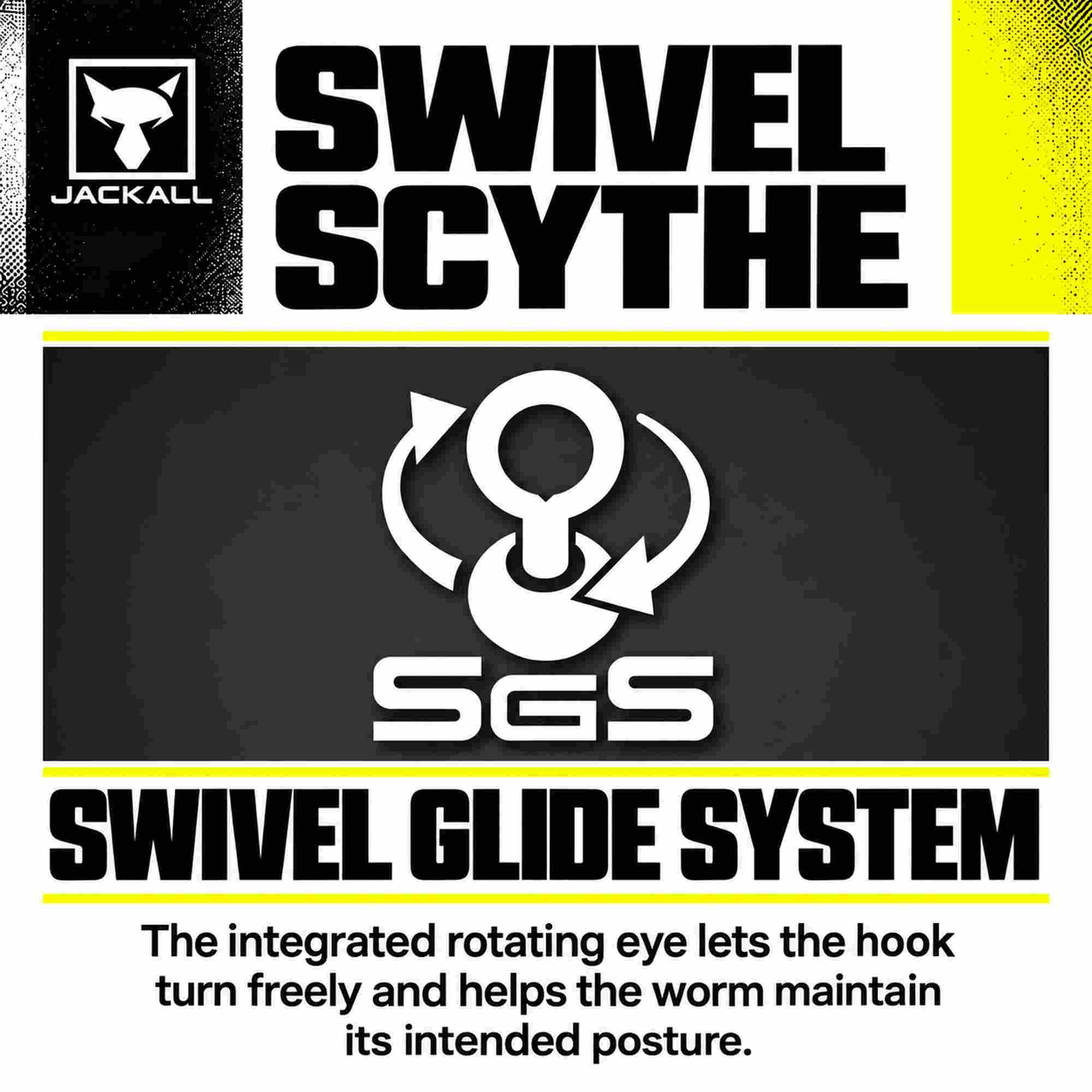 Jackall Hooks Swivel Scythe 4 per Pack Size 6/0 (9040)