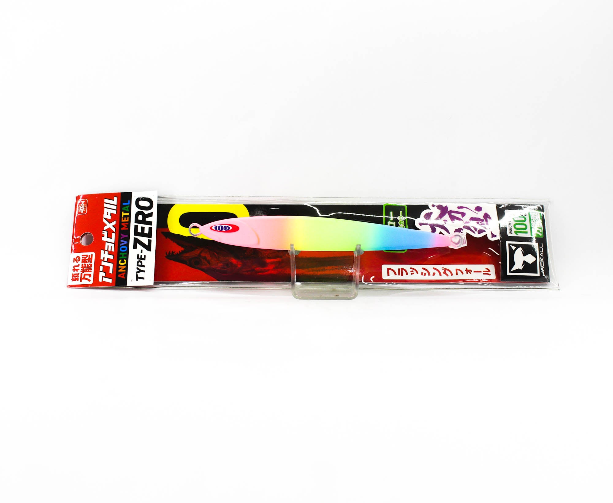Jackall Metal Jig Anchovy Type 0 Flush Fall 100 grams HA Glow Candy (2460)