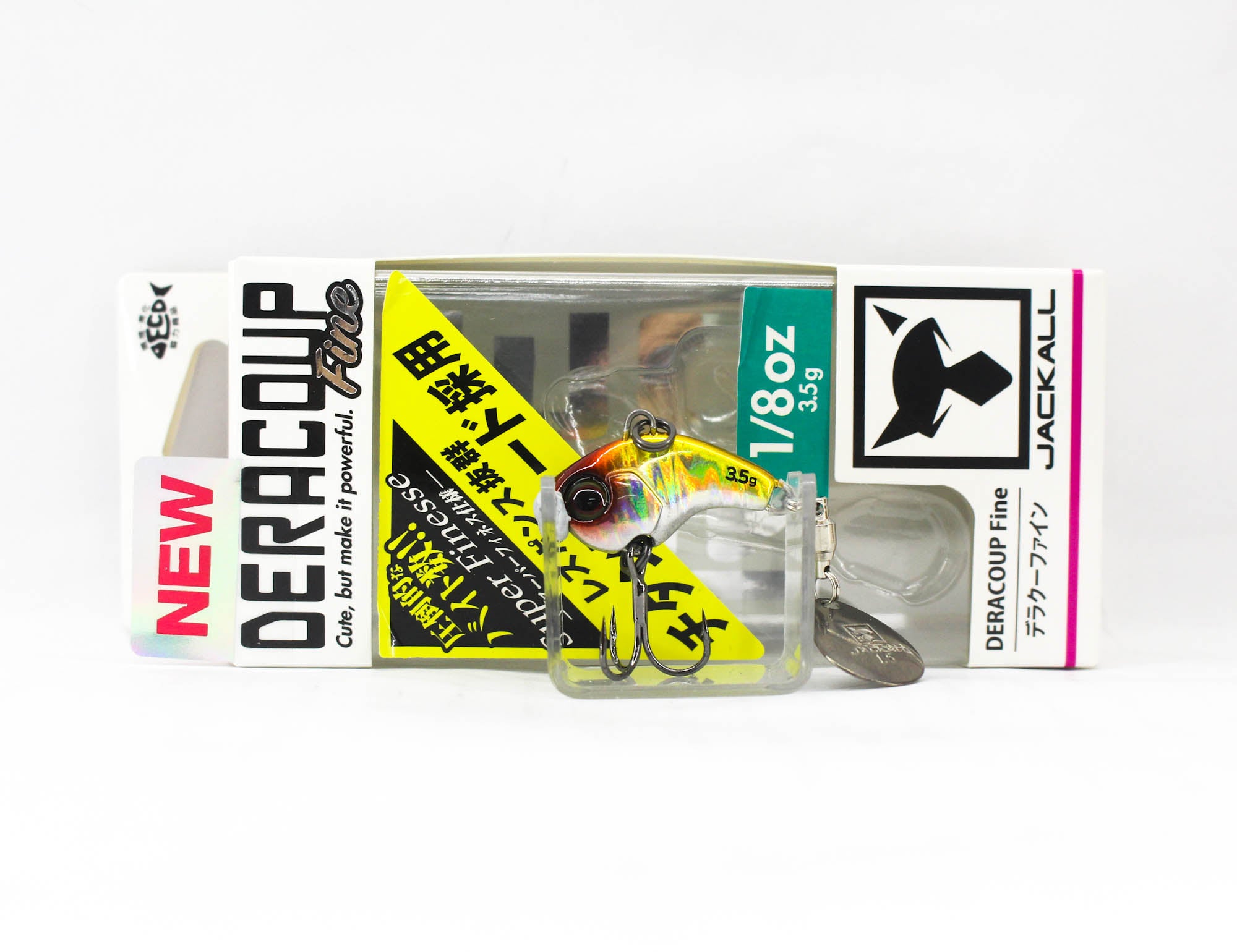 Jackall Deracoup Fine 1/8 oz Spin Tail Sinking Lure HL Flash Clown (4938)